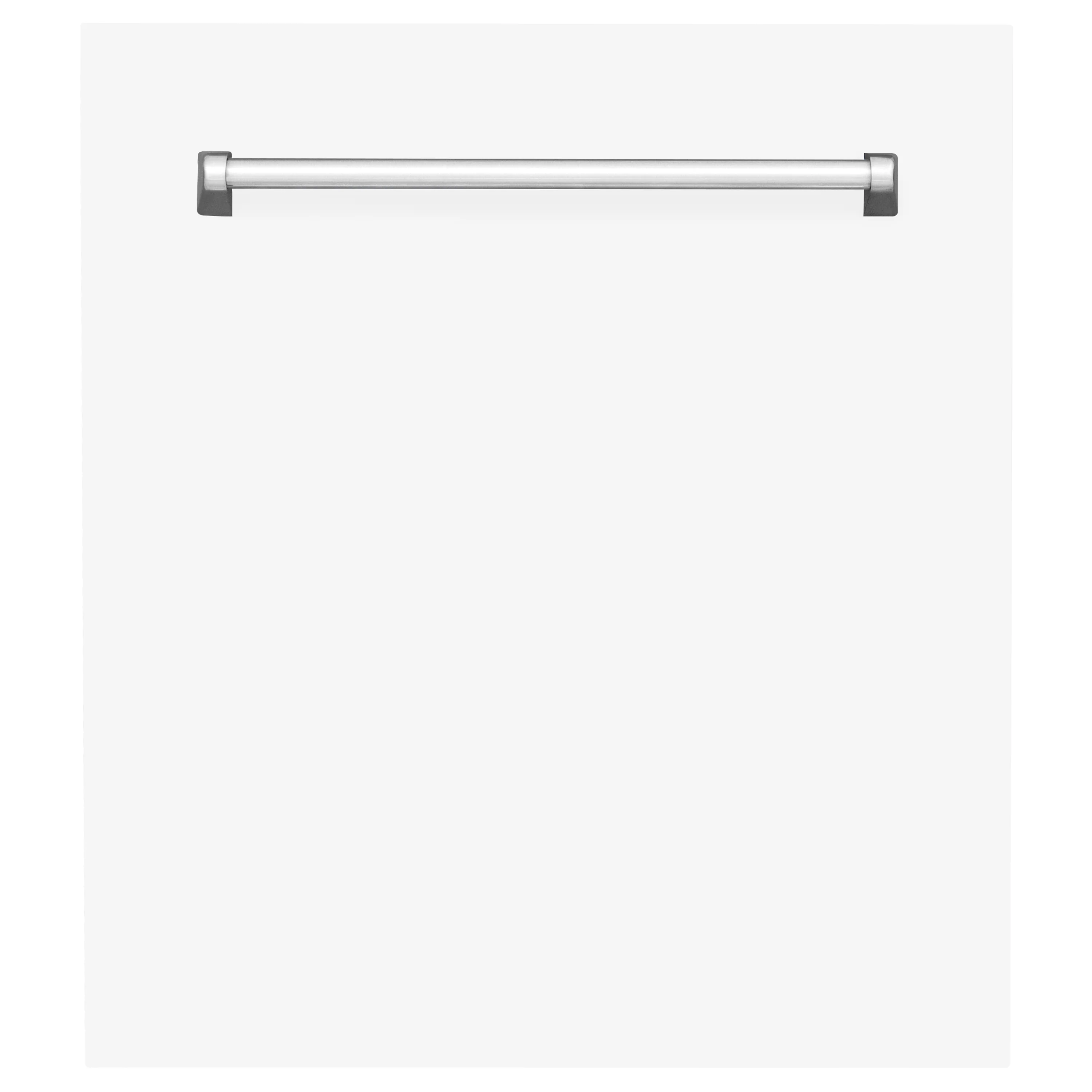 ZLINE 24" Tallac Dishwasher Panel in White Matte with Traditional Handle (DPV-WM-24) - Image 4