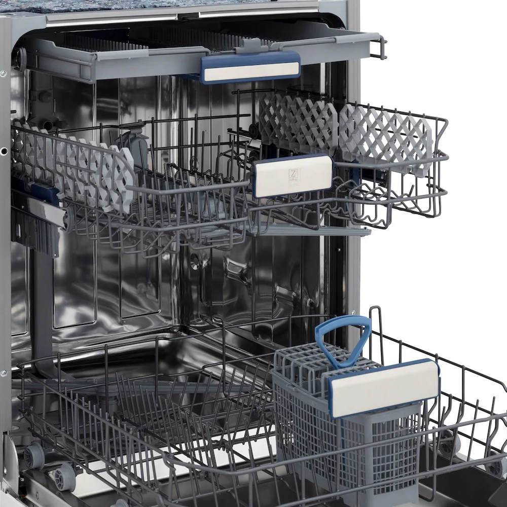 ZLINE 24 in. Tallac Series 3rd Rack Tall Tub Dishwasher in Custom Panel Ready with Stainless Steel Tub, 51dBa (DWV-24) - Image 11