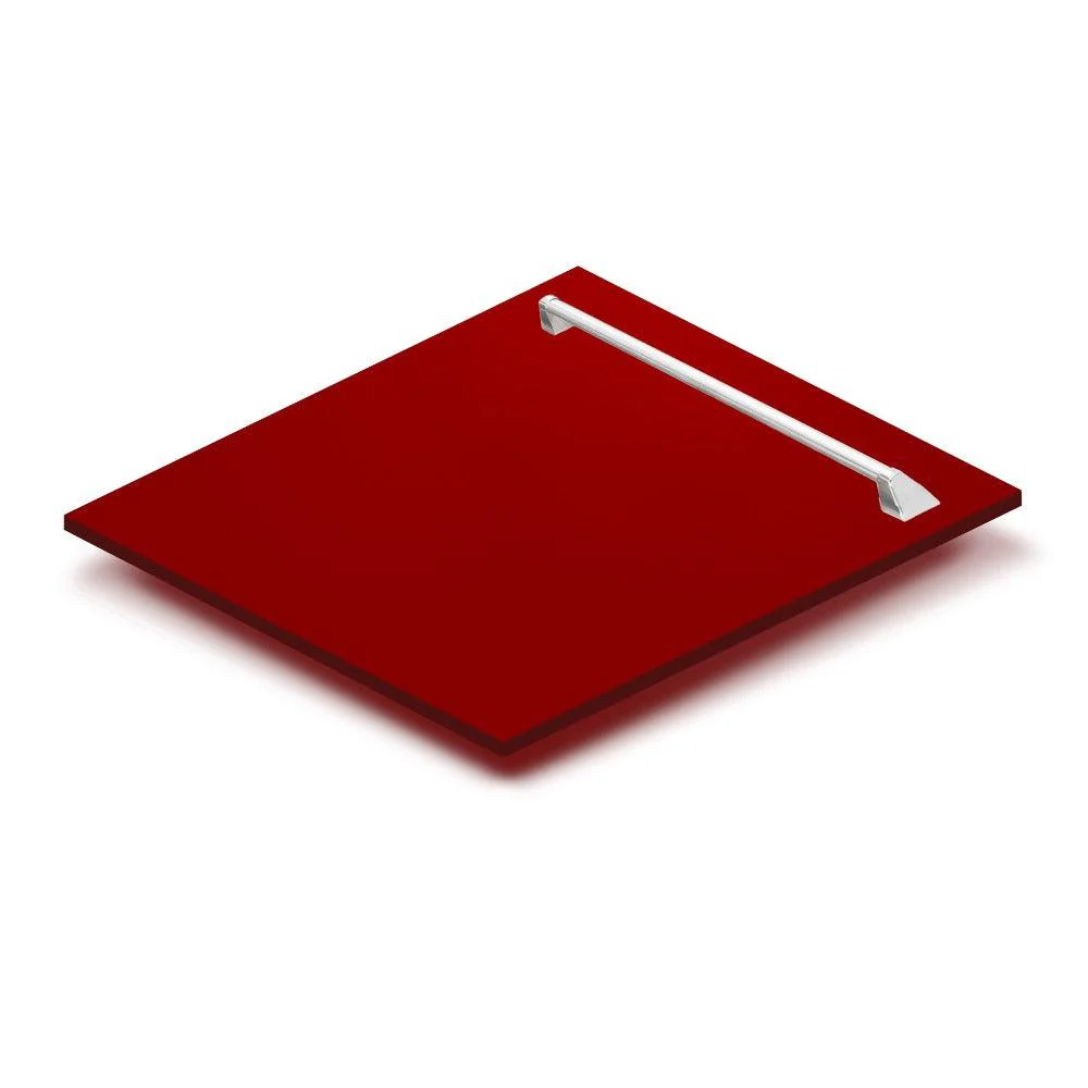 ZLINE 24 in. Tallac Series 3rd Rack Dishwasher with Red Gloss Panel and Traditional Handle, 51dBa (DWV-RG-24) - Image 4