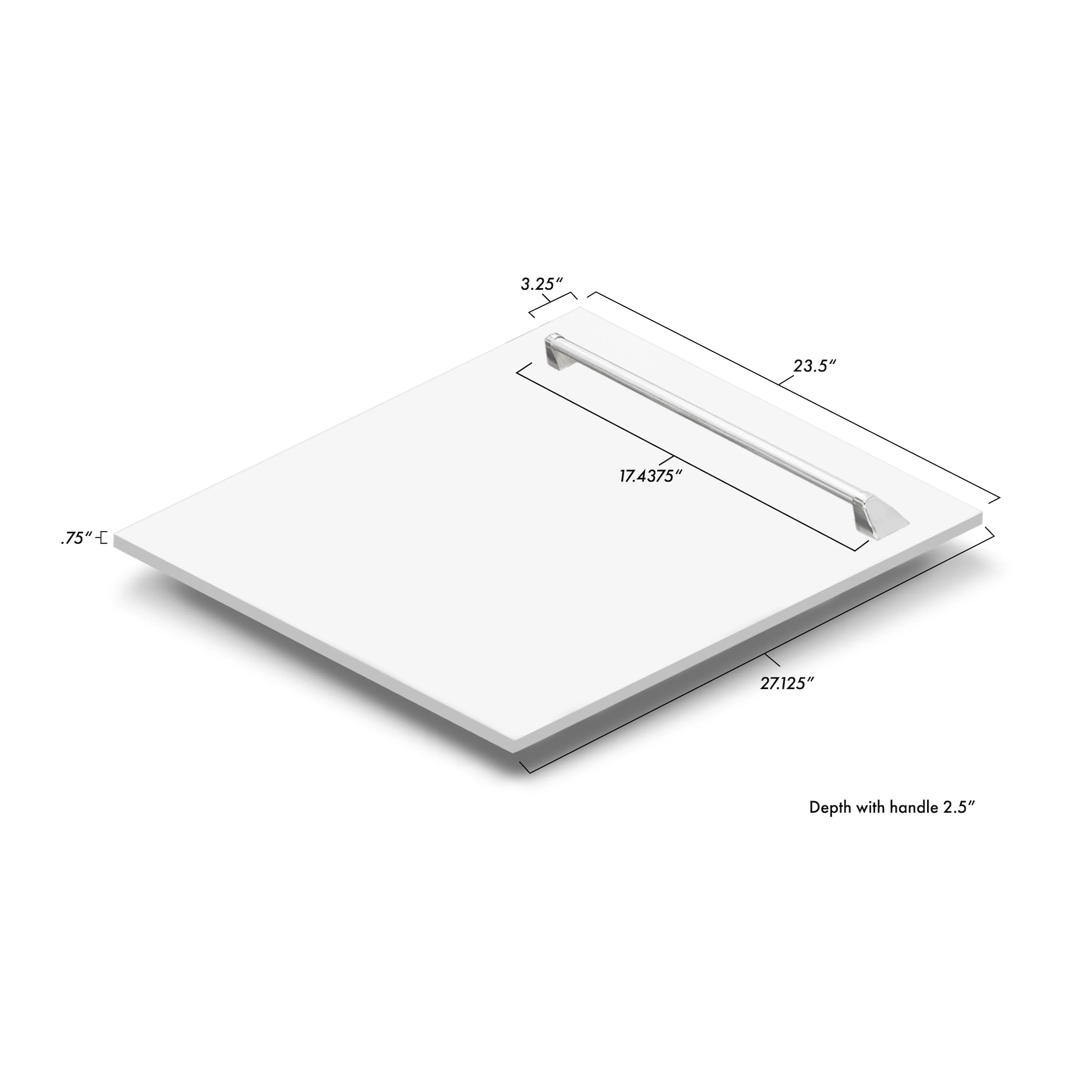ZLINE 24" Tallac Series 3rd Rack Tall Tub Dishwasher in White Matte with Stainless Steel Tub, 51dBa (DWV-WM-24) - Image 5