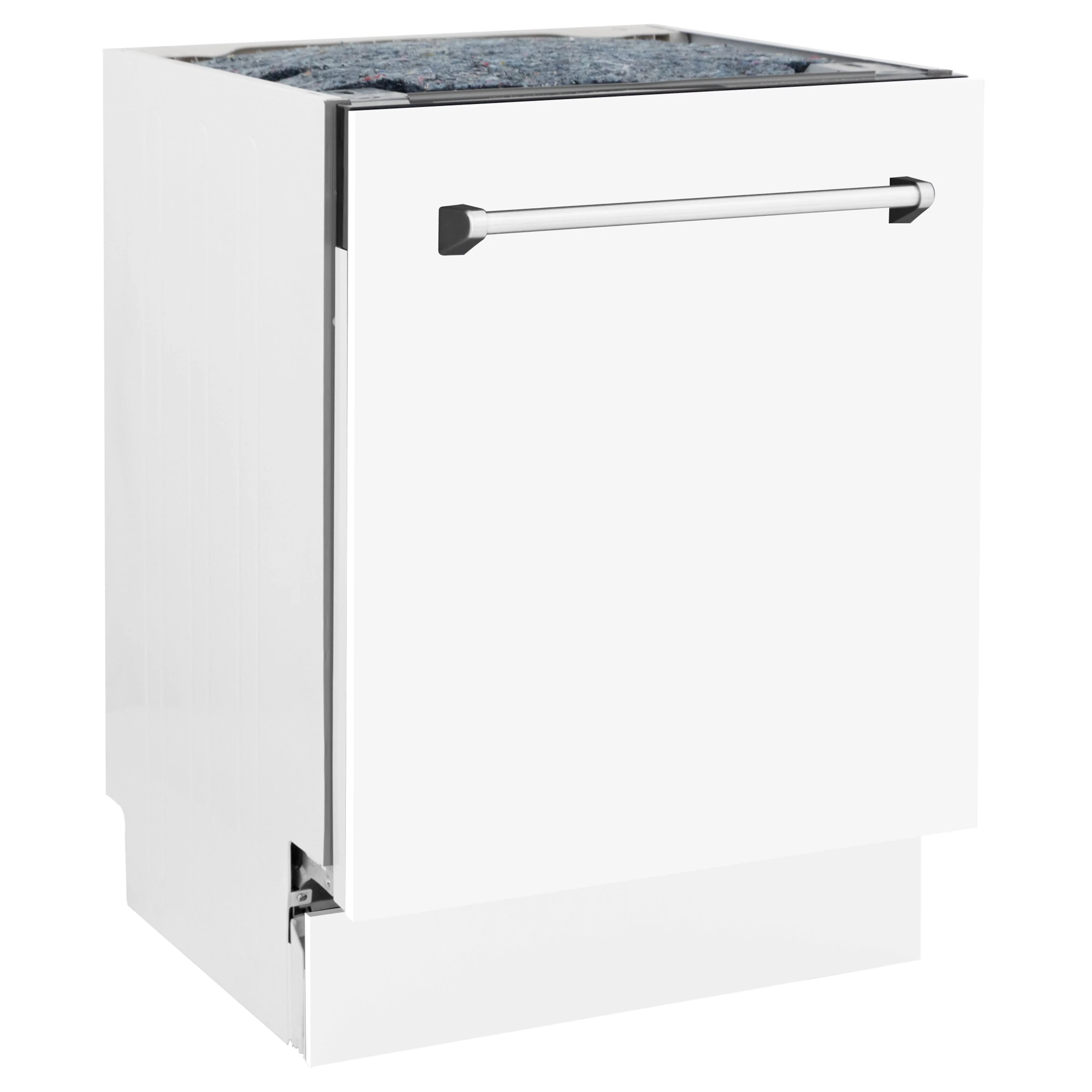 ZLINE 24" Tallac Series 3rd Rack Tall Tub Dishwasher in White Matte with Stainless Steel Tub, 51dBa (DWV-WM-24) - Image 6