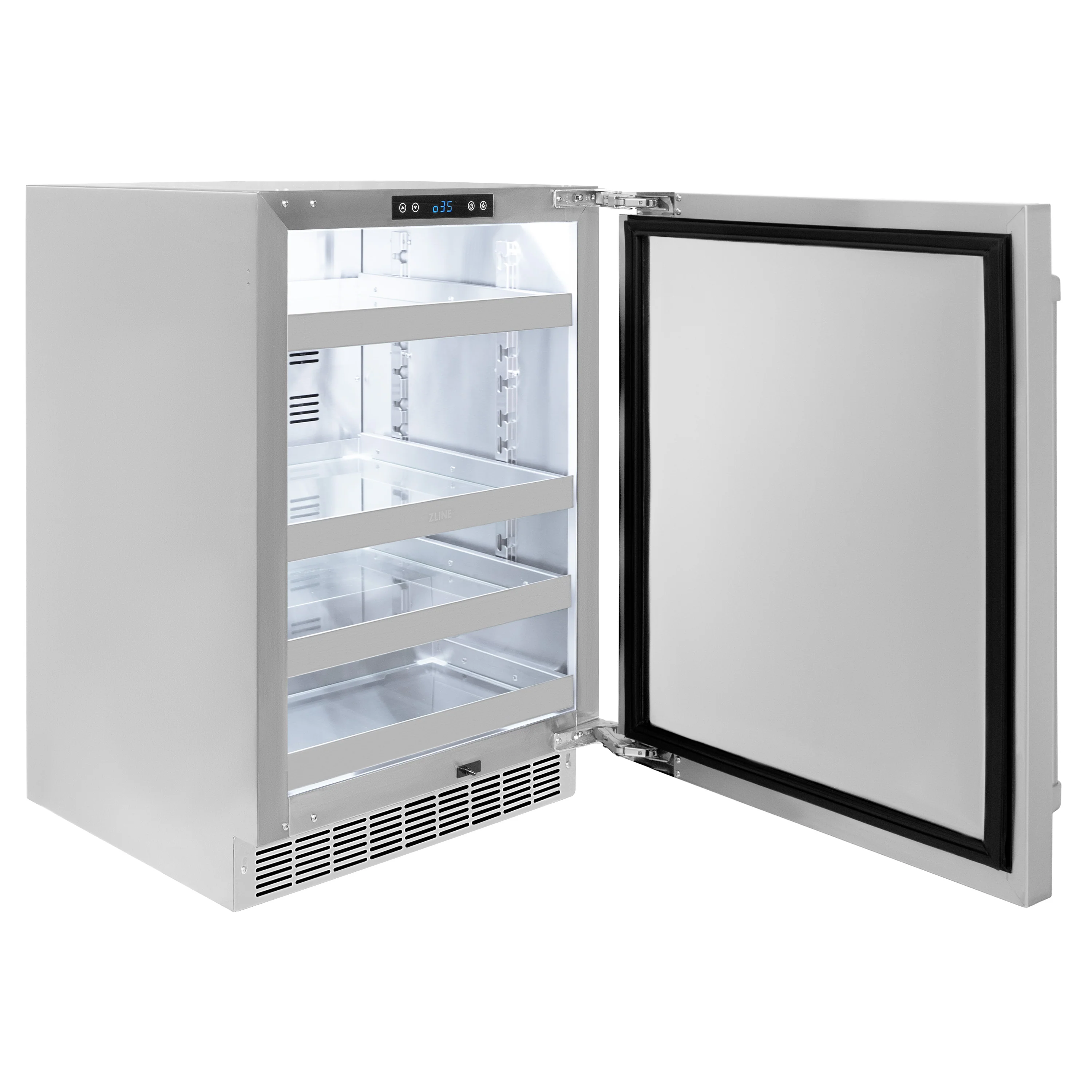 ZLINE 24 in. Touchstone 151 Can Beverage Fridge With Solid Stainless Steel Door (RBSO-ST-24) - Image 5