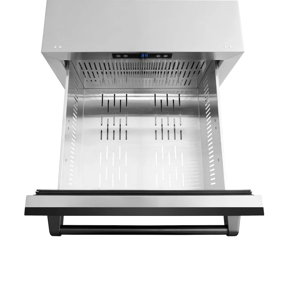 ZLINE 24 in. Touchstone 168 Can Outdoor-Rated Dual Refrigerator Drawer with Black Stainless Steel Doors (RDSO-BS-24) - Image 8