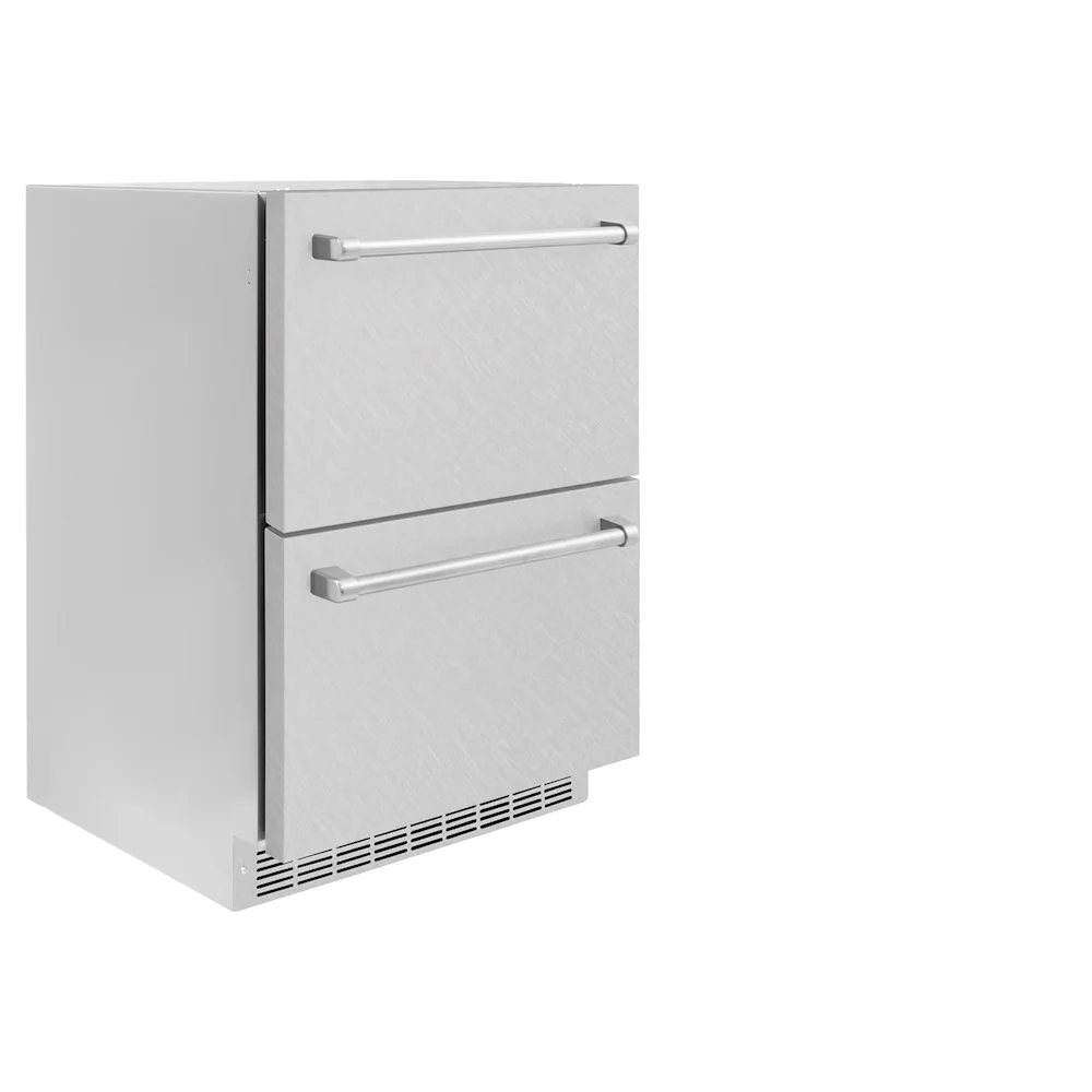 ZLINE 24 in. Touchstone 168 Can Outdoor-Rated Dual Refrigerator Drawer with Satin Stainless Steel Doors (RDSO-SN-24) - Image 5