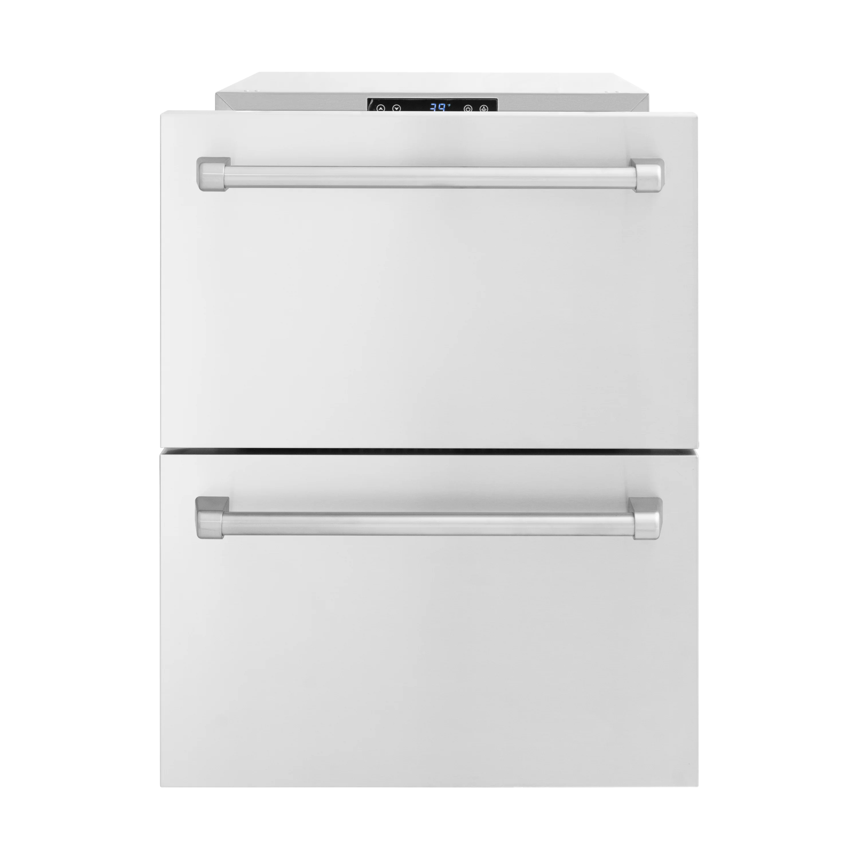 ZLINE 24 in. Touchstone 168 Can Outdoor-Rated Dual Refrigerator Drawer with Stainless Steel Doors (RDSO-ST-24) - Image 3