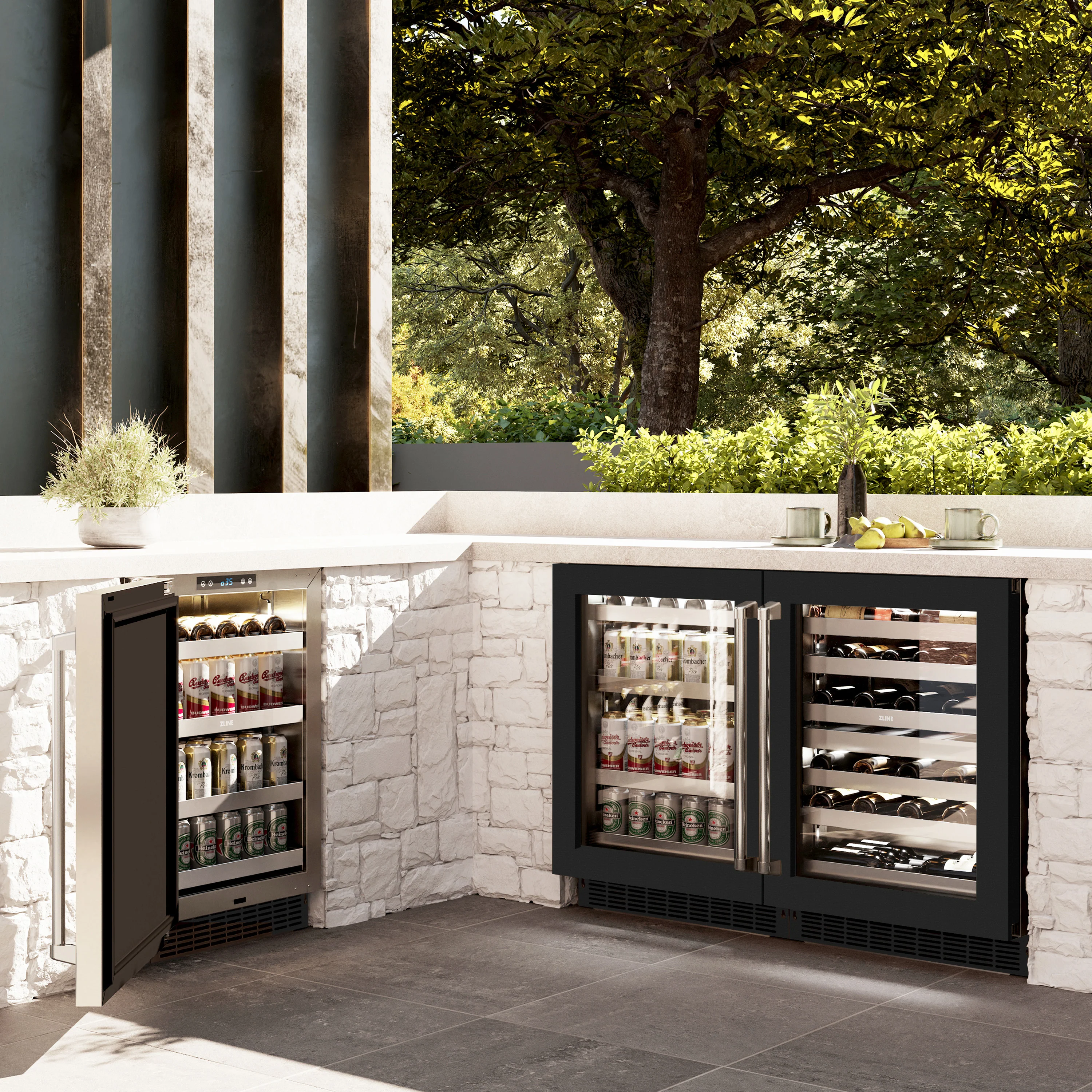 ZLINE 24 in. Touchstone Dual Zone 44 Bottle Wine Cooler With Black Matte Glass Door (RWDO-BLM-24) - Image 15
