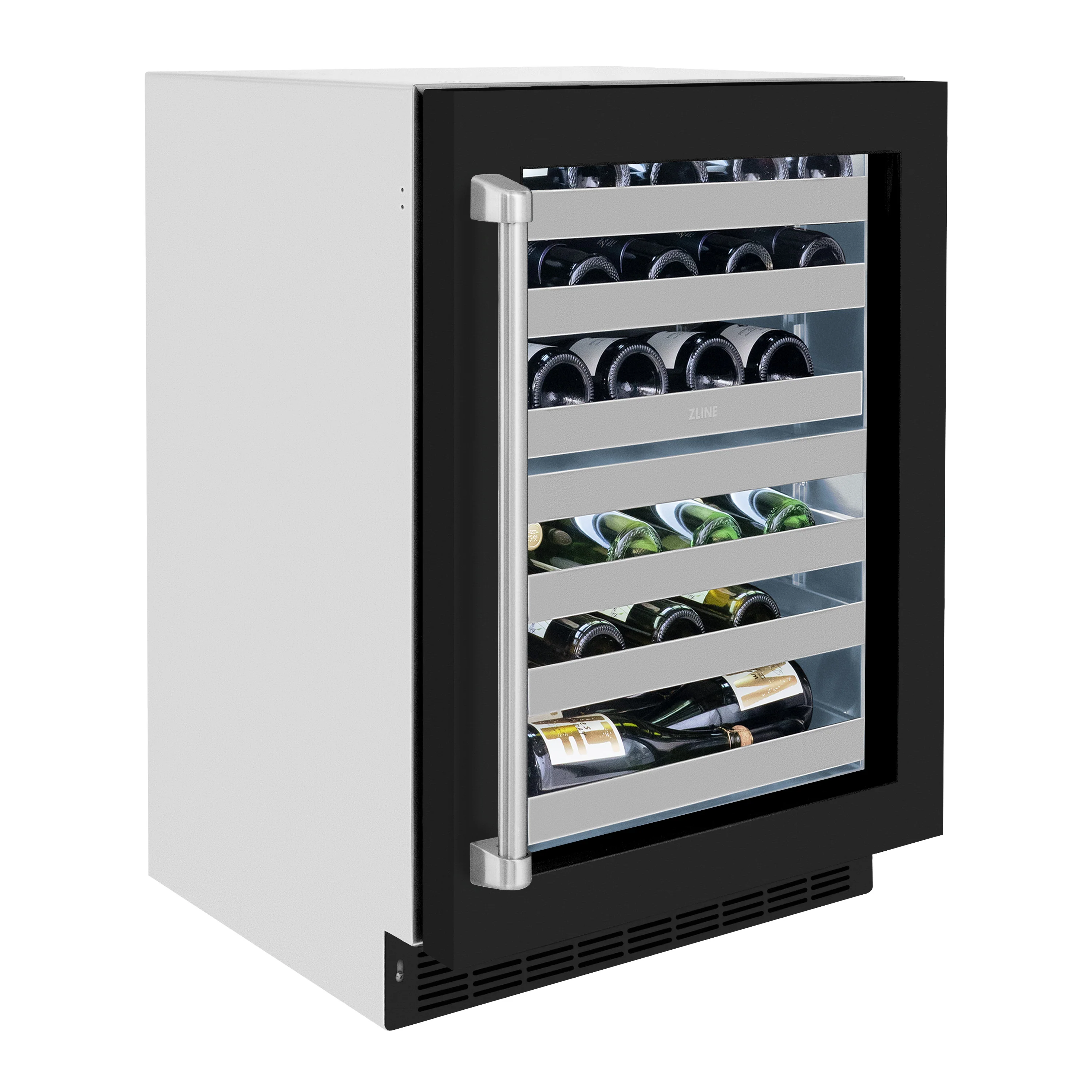 ZLINE 24 in. Touchstone Dual Zone 44 Bottle Wine Cooler With Black Matte Glass Door (RWDO-BLM-24) - Image 9