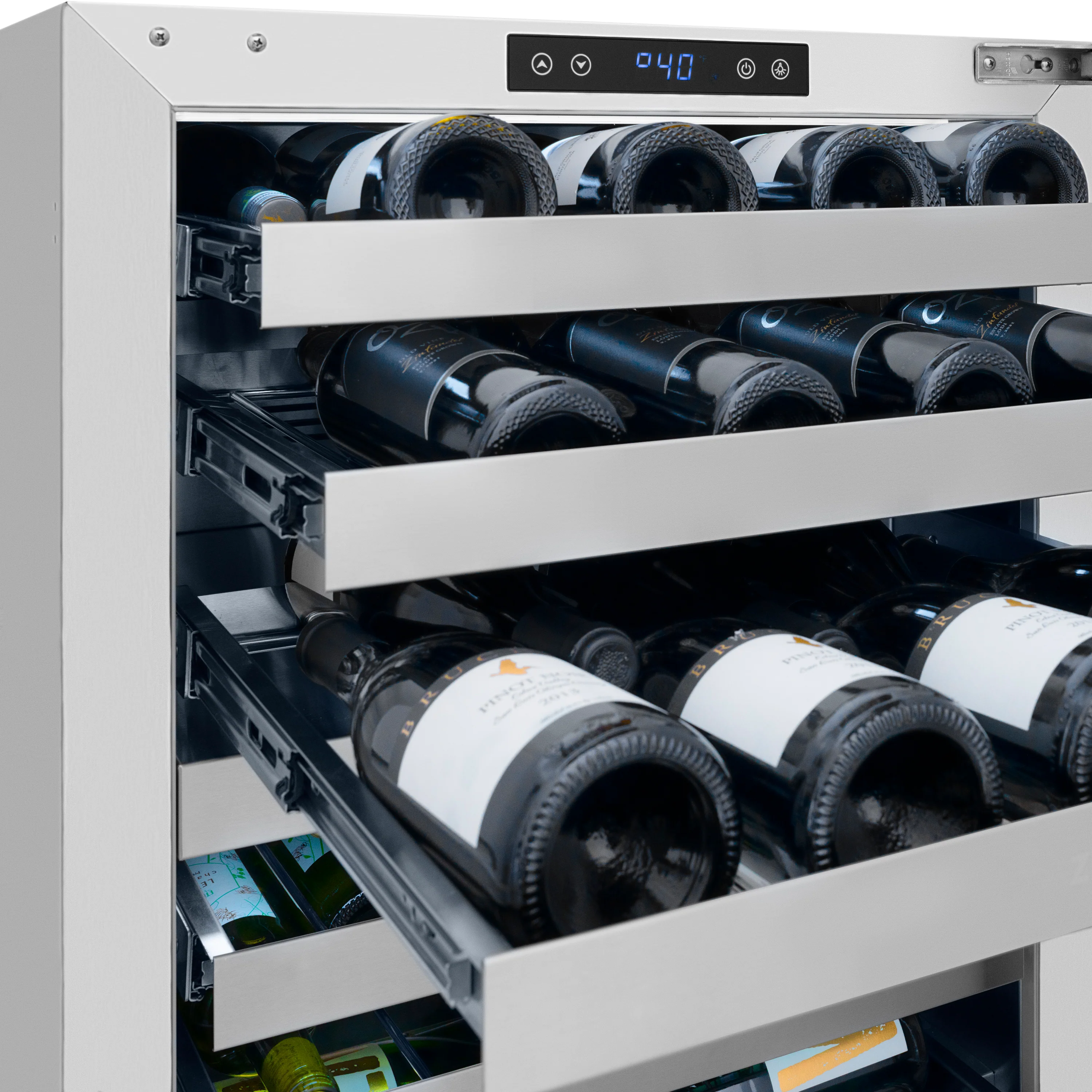 ZLINE 24 in. Touchstone Dual Zone 44 Bottle Wine Cooler With Stainless Steel Glass Door (RWDO-GS-24) - Image 12