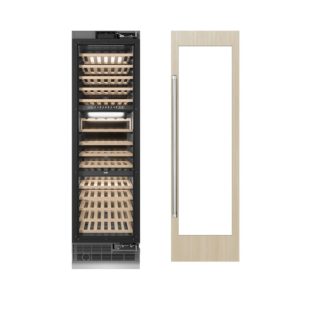 ZLINE 24 in. 12.4 cu. ft. Triple Zone 100 Bottle Panel Ready Column Wine Cooler (RBCWV-24) - Image 3