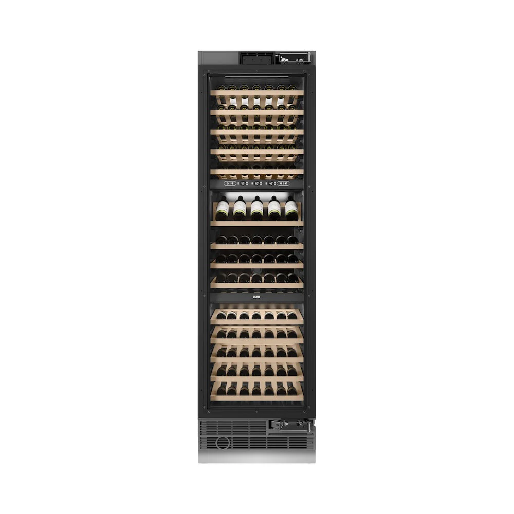 ZLINE 24 in. 12.4 cu. ft. Triple Zone 100 Bottle Panel Ready Column Wine Cooler (RBCWV-24) - Image 6