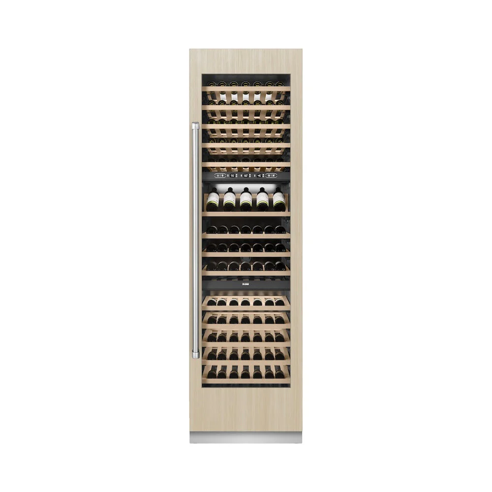 ZLINE 24 in. 12.4 cu. ft. Triple Zone 100 Bottle Panel Ready Column Wine Cooler (RBCWV-24) - Image 8