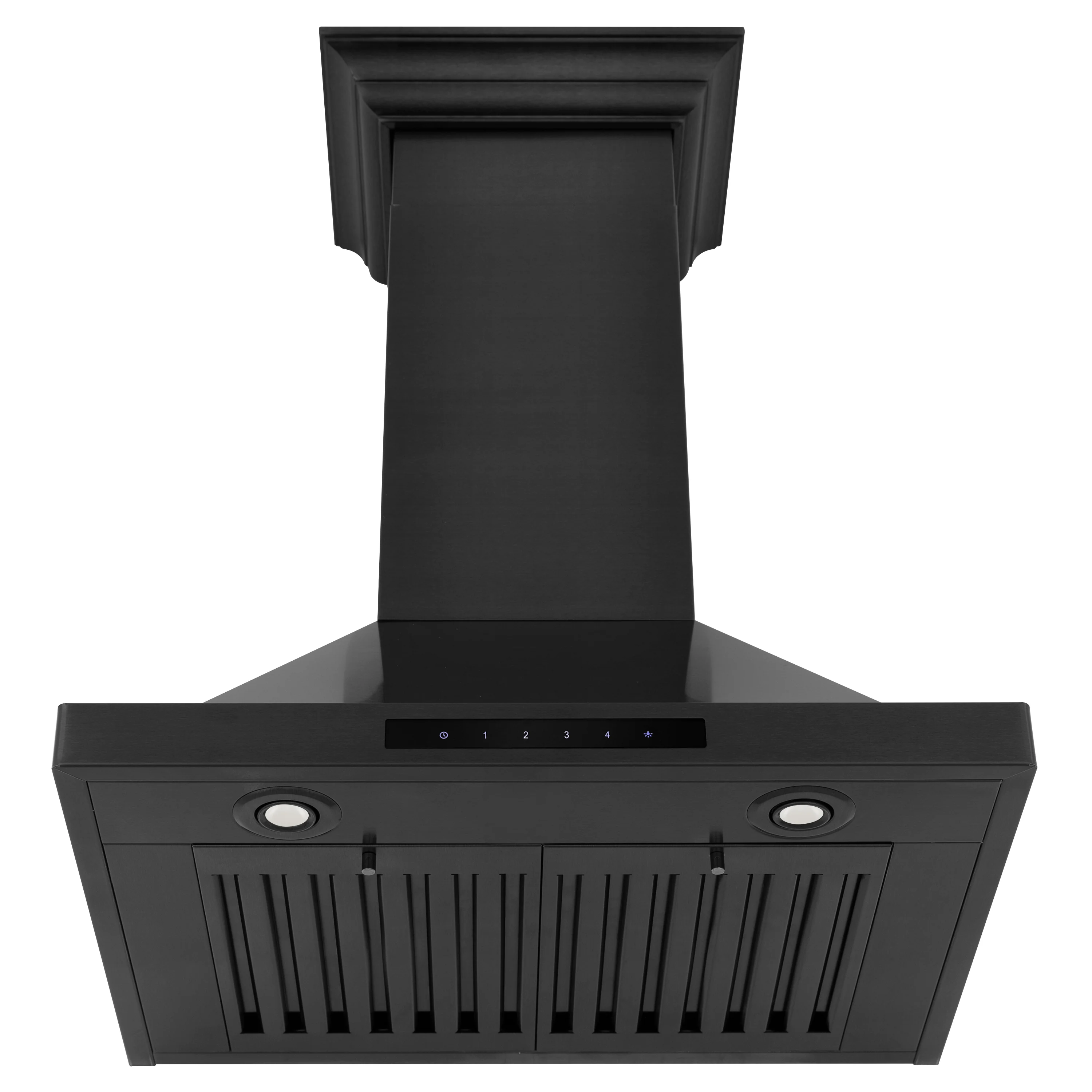 ZLINE 24" Convertible Vent Wall Mount Range Hood in Black Stainless Steel with Crown Molding (BSKBNCRN-24) - Image 6