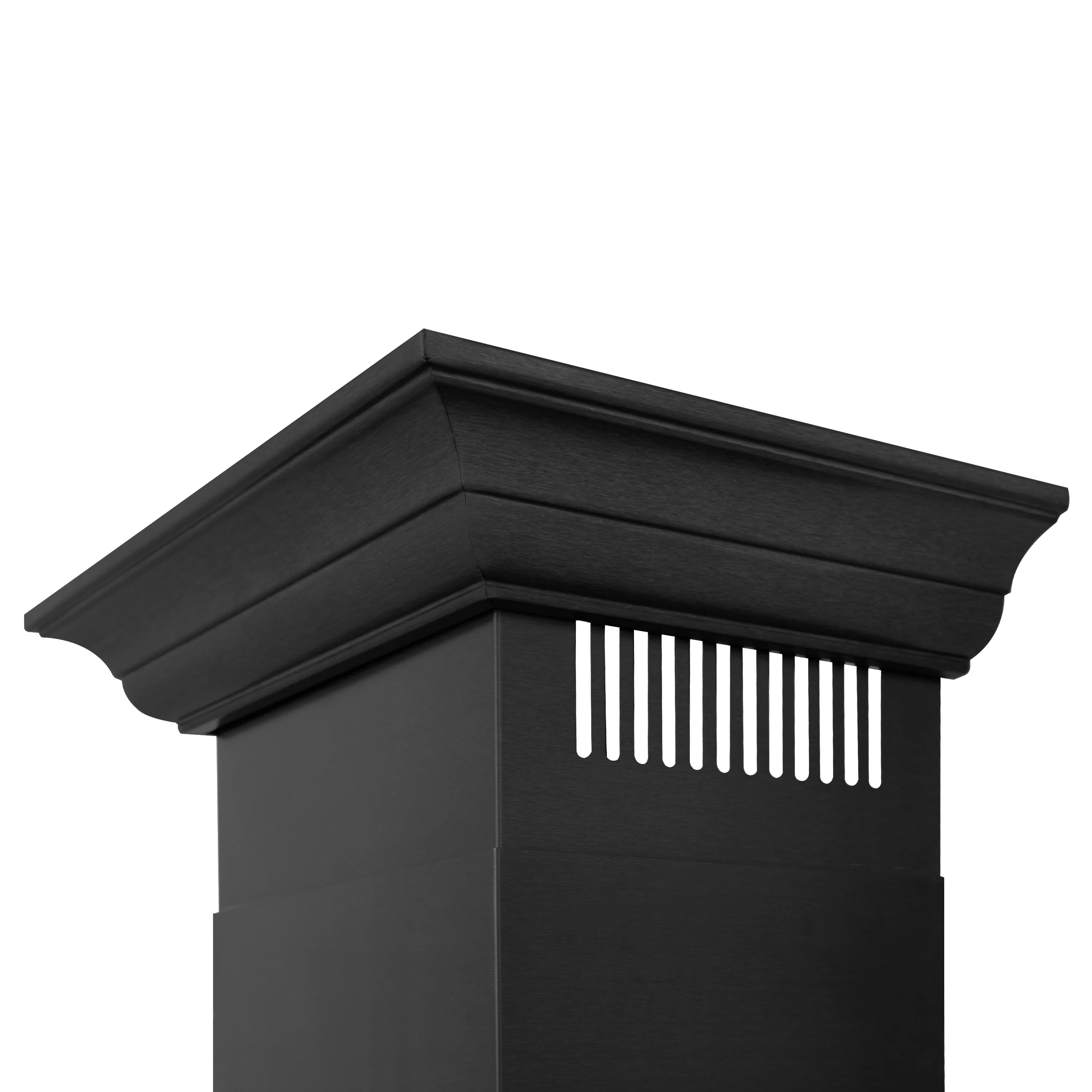 ZLINE 24" Convertible Vent Wall Mount Range Hood in Black Stainless Steel with Crown Molding (BSKBNCRN-24) - Image 8