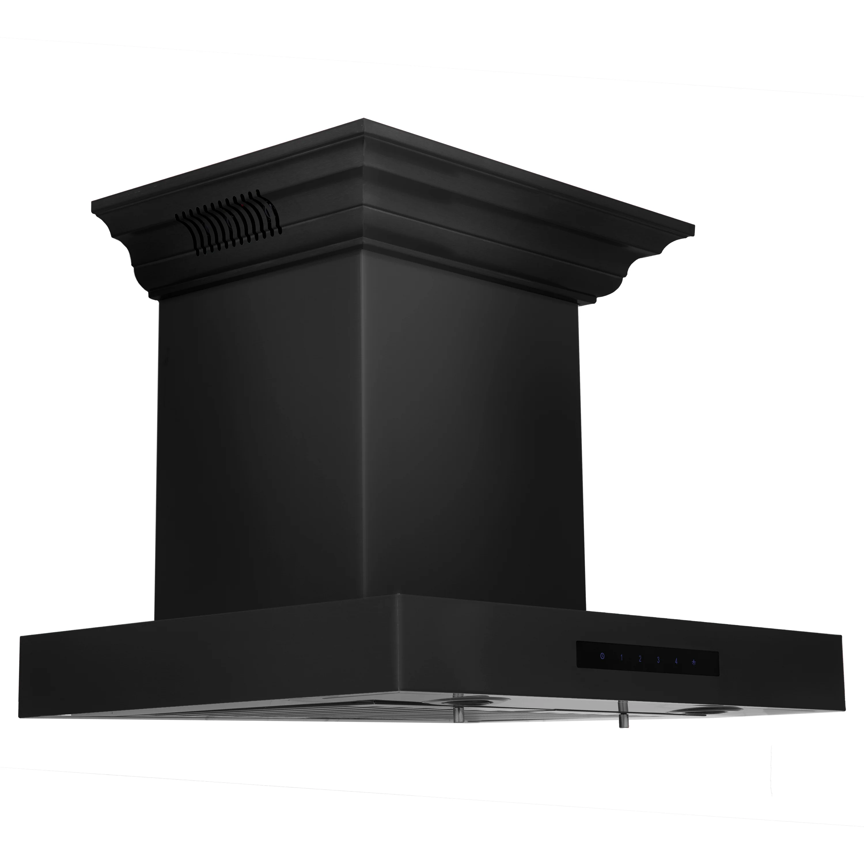 24" ZLINE CrownSound™Ducted Vent Wall Mount Range Hood in Black Stainless Steel with Built-in Bluetooth Speakers (BSKENCRN-BT-24) - Image 6
