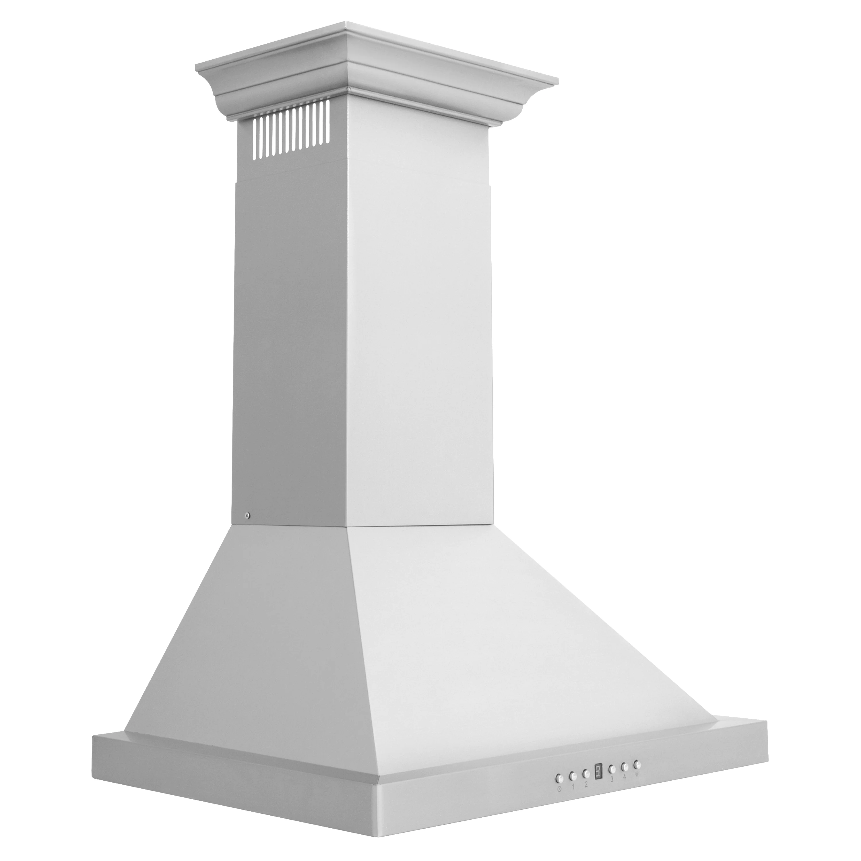 ZLINE 24" Convertible Vent Wall Mount Range Hood in Stainless Steel with Crown Molding (KBCRN-24) - Image 4