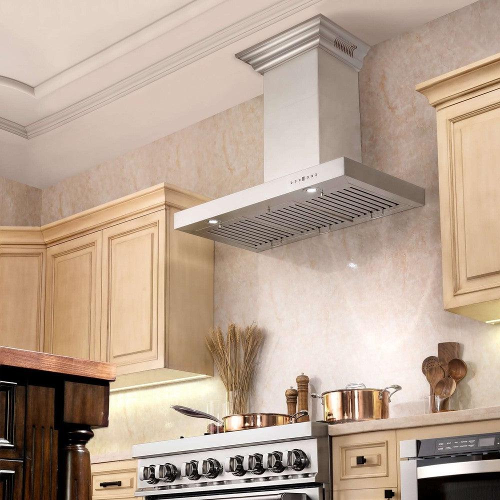 24" ZLINE CrownSound™Ducted Vent Wall Mount Range Hood in Stainless Steel with Built-in Bluetooth Speakers (KECRN-BT-24) - Image 12
