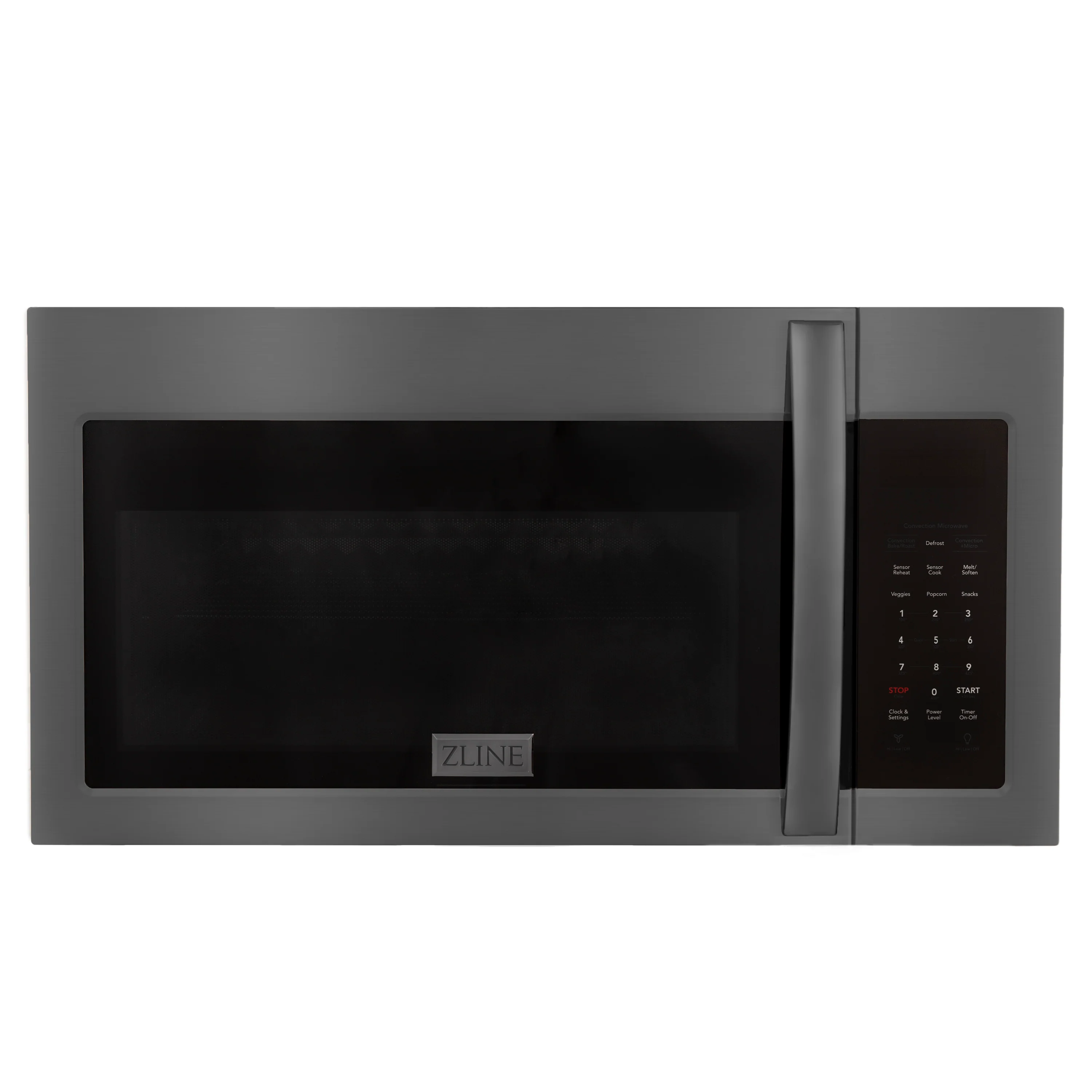ZLINE 30" 1.5 cu. ft. Over the Range Microwave in Black Stainless Steel with Modern Handle and Set of 2 Charcoal Filters (MWO-OTRCF-30-BS) - Image 2