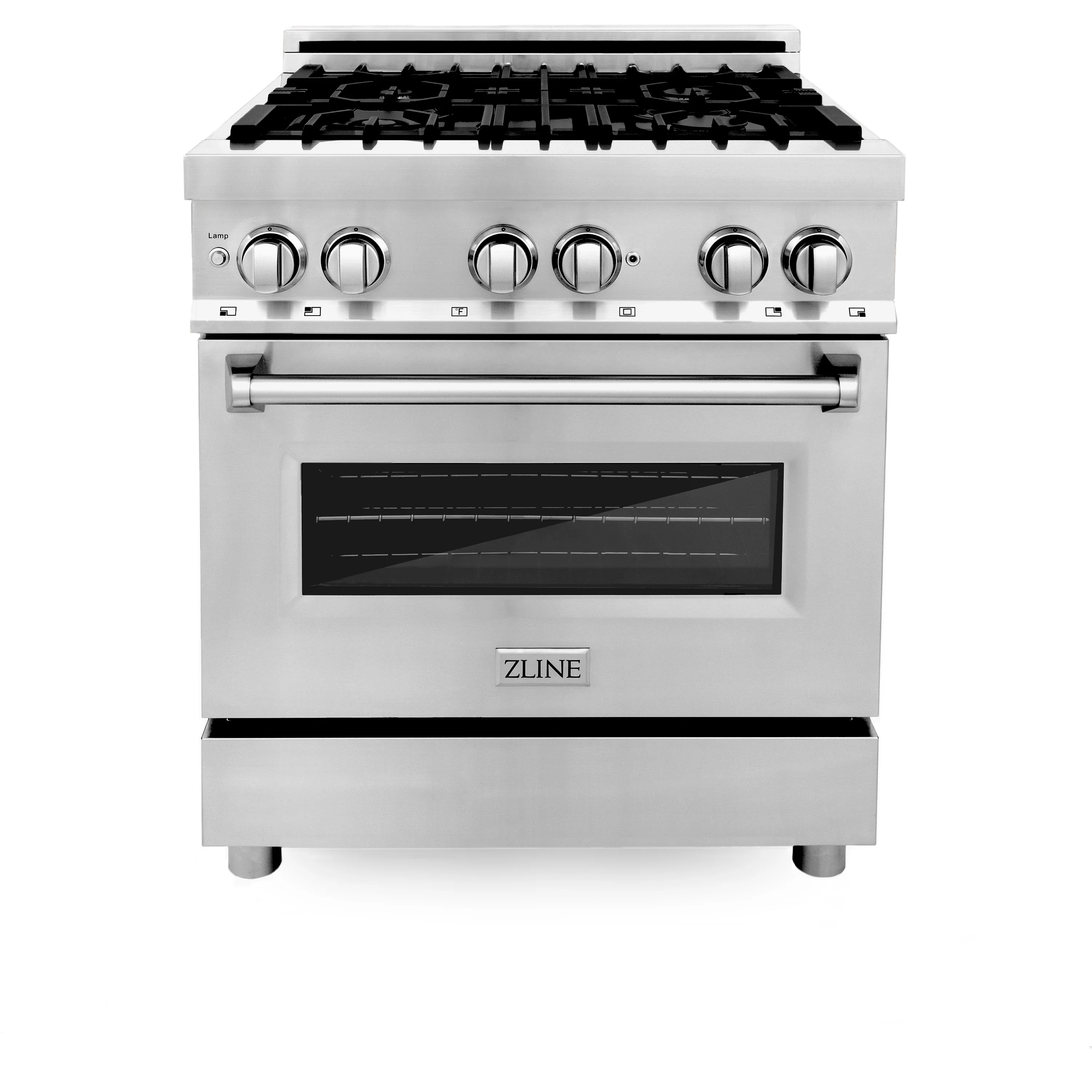 ZLINE 30" 4.0 cu. ft. Electric Oven and Gas Cooktop Dual Fuel Range with Griddle in Stainless Steel (RA-GR-30) - Image 2