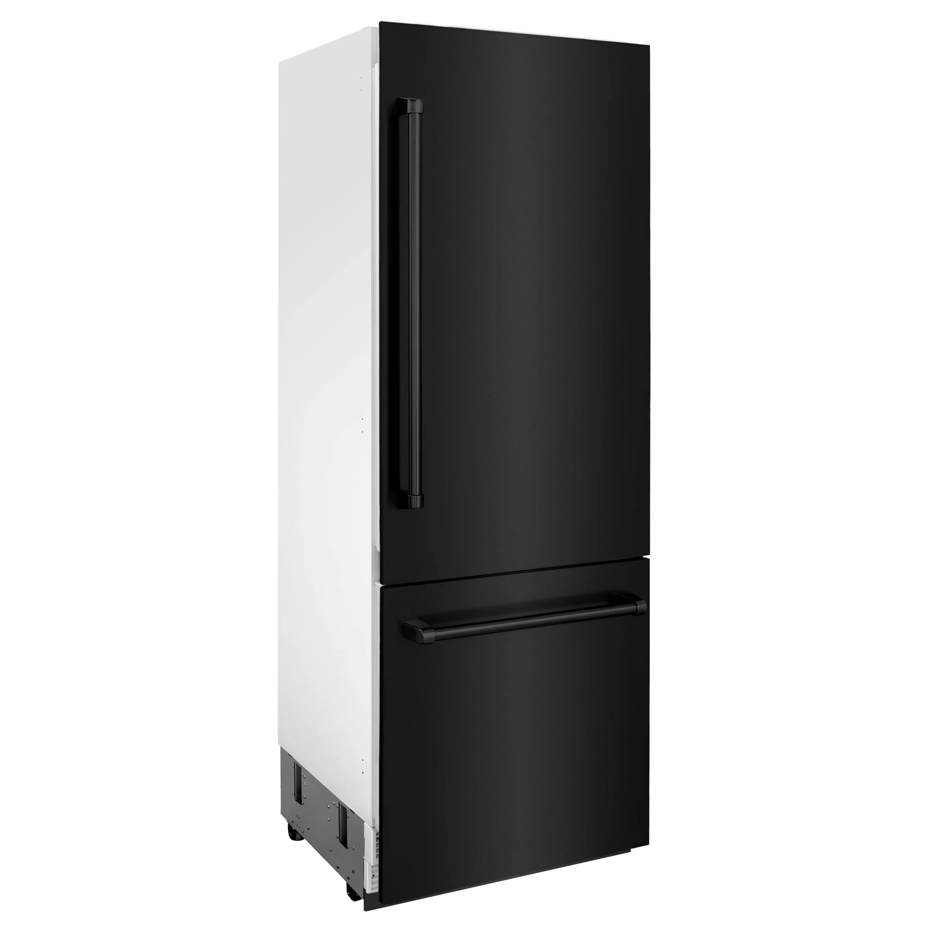 ZLINE 30" 16.1 cu. ft. Built-In 2-Door Bottom Freezer Refrigerator with Internal Water and Ice Dispenser in Black Stainless Steel (RBIV-BS-30) - Image 4