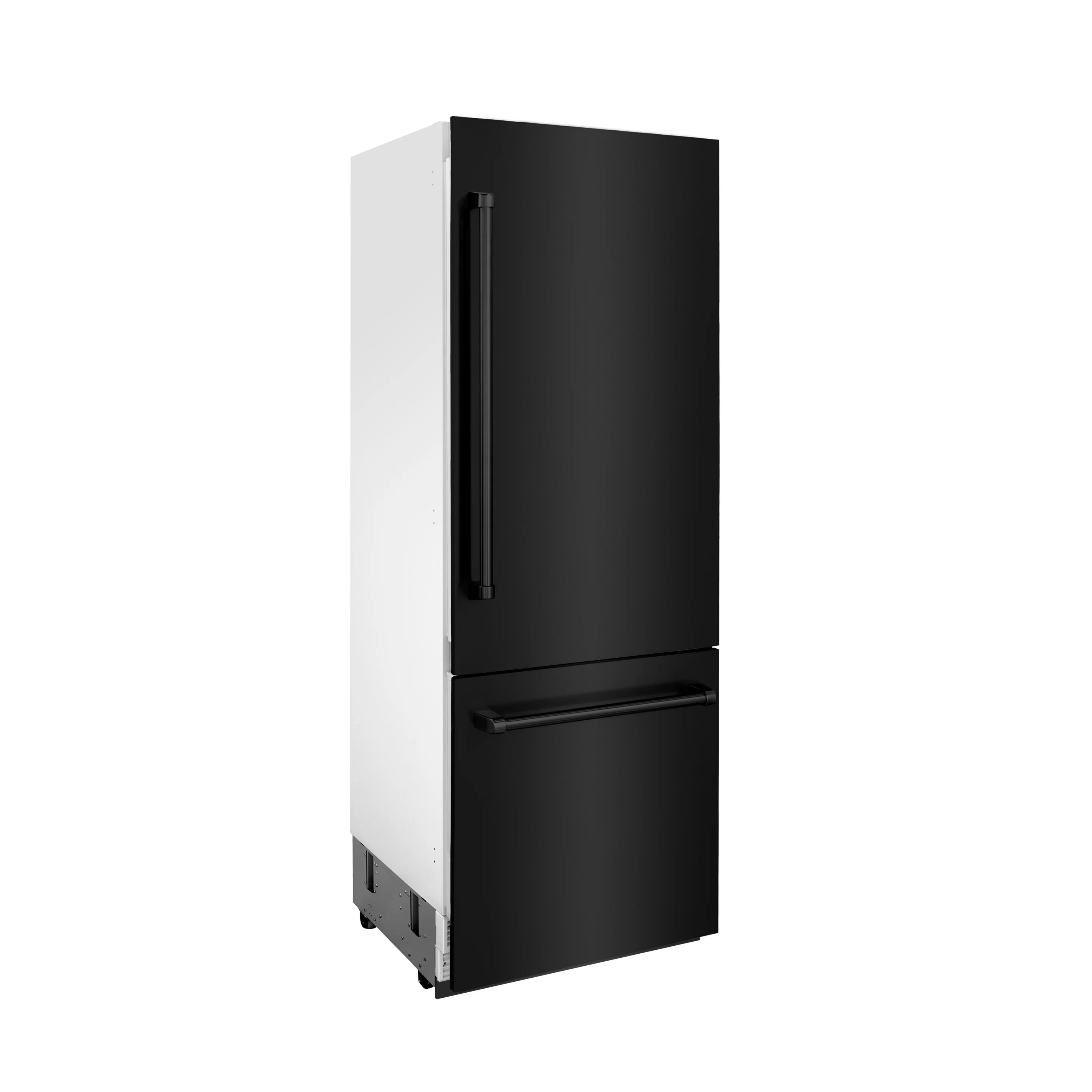 ZLINE 30" 16.1 cu. ft. Built-In 2-Door Bottom Freezer Refrigerator with Internal Water and Ice Dispenser in Black Stainless Steel (RBIV-BS-30) - Image 9