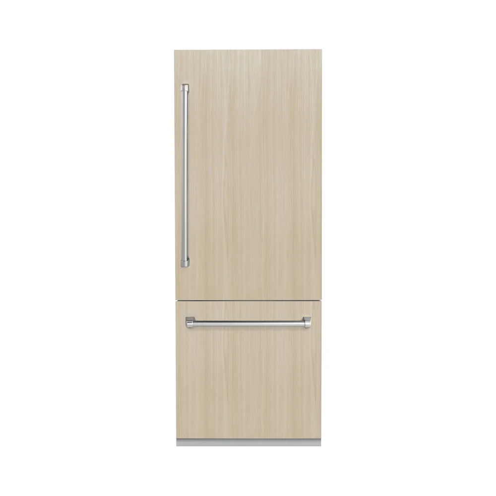 ZLINE 30 in. 16.1 cu. ft. Panel Ready Built-In Bottom Freezer Refrigerator with Water Dispenser and Ice Maker (RBIV-30) - Image 5