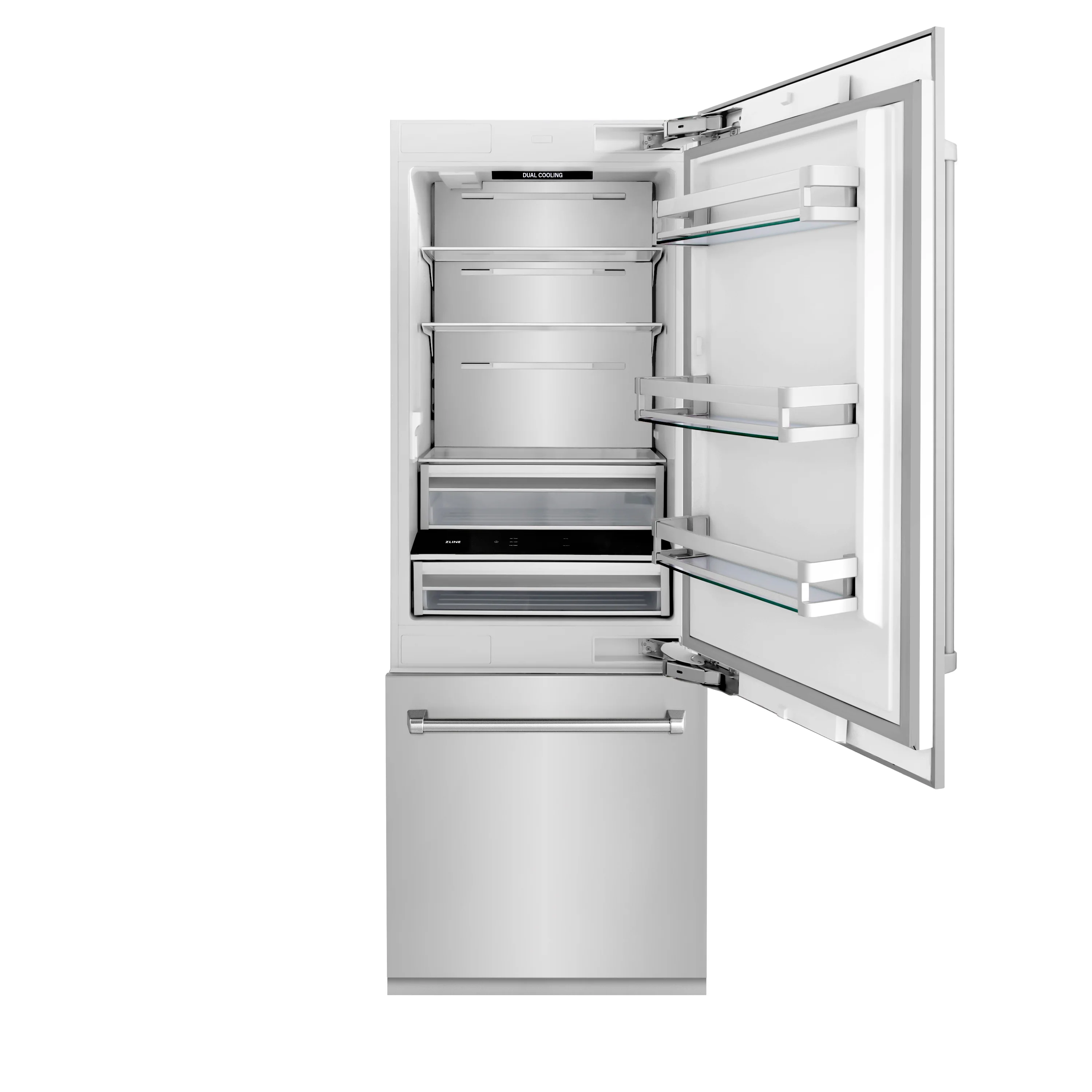 ZLINE 30 in. 16.1 cu. ft. Built-In Bottom Freezer Refrigerator with Water Dispenser and Ice Maker in Stainless Steel (RBIV-304-30) - Image 6