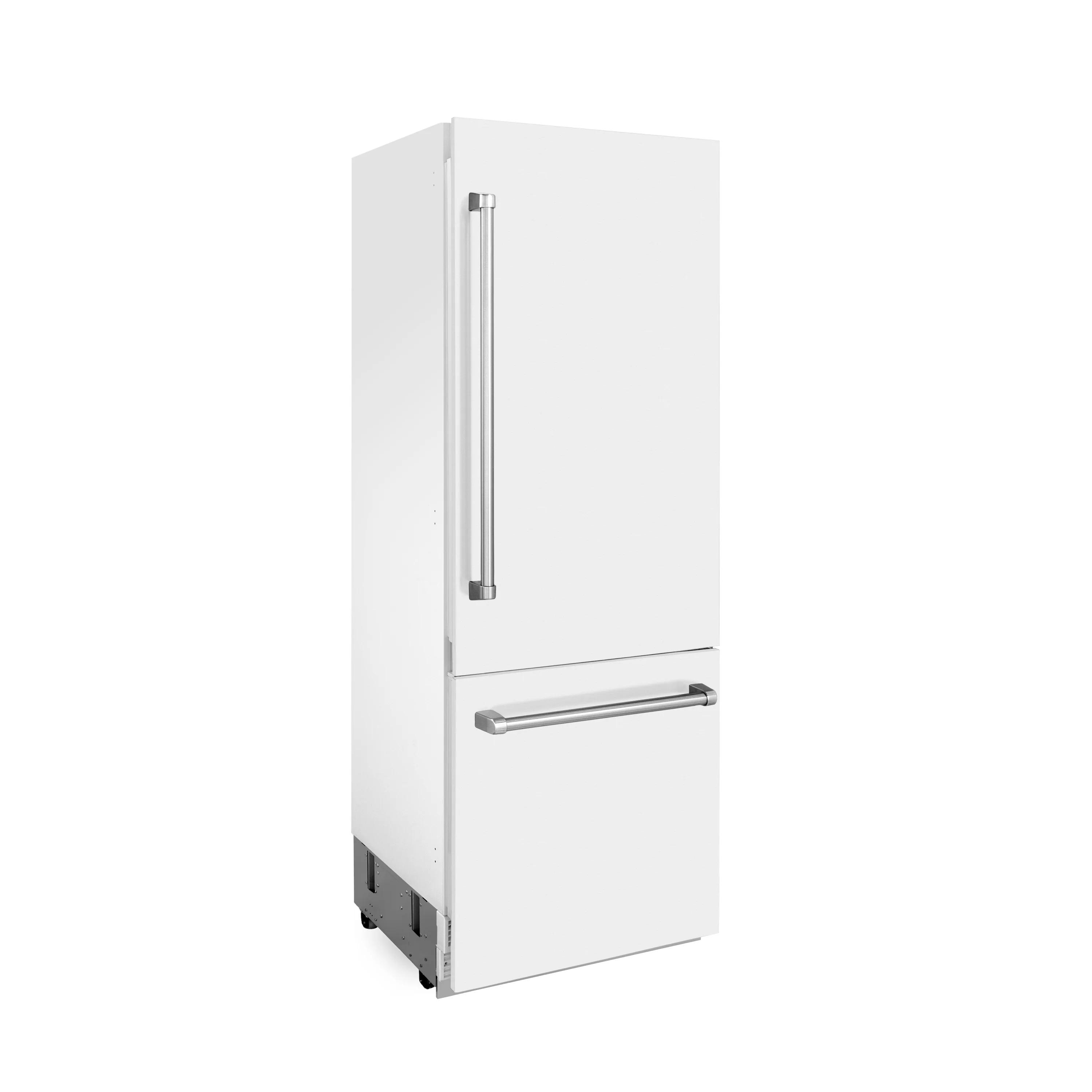 ZLINE 30 in. 16.1 cu. ft. Built-In Bottom Freezer Refrigerator with Water Dispenser and Ice Maker in White Matte (RBIV-WM-30) - Image 9
