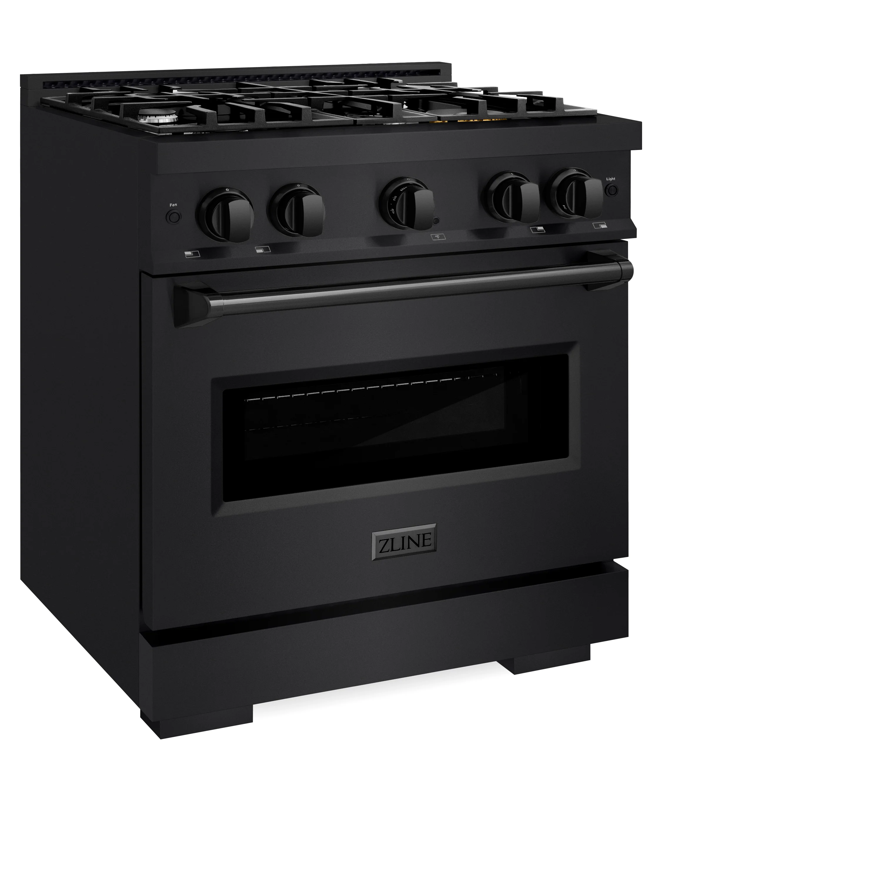 ZLINE 30 in. 4.2 cu. ft. Classic Dual Fuel Range with 4 Burner Gas Cooktop and Electric Convection Oven in Black Stainless Steel (CDRB-30) - Image 3