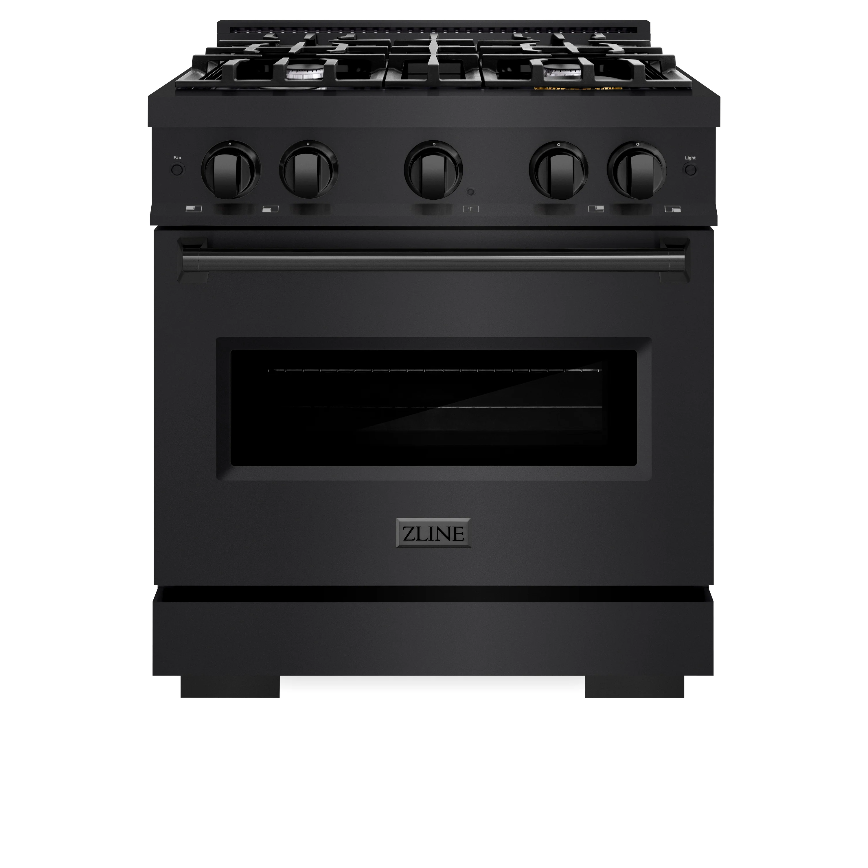 ZLINE 30 in. 4.2 cu. ft. Classic Dual Fuel Range with 4 Burner Gas Cooktop and Electric Convection Oven in Black Stainless Steel (CDRB-30) - Image 5