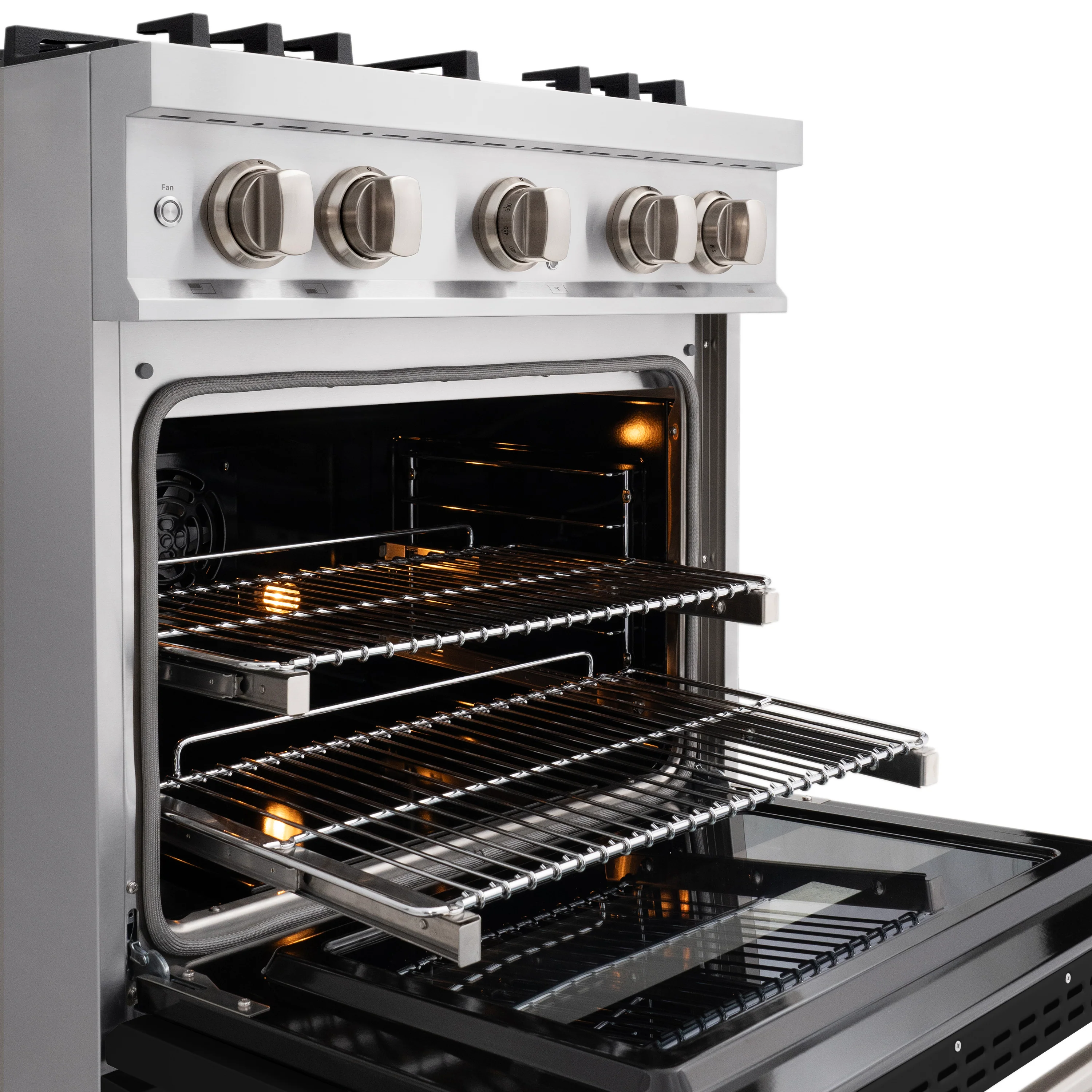 ZLINE 30 in. 4.2 cu. ft. Classic Dual Fuel Range with 4 Burner Gas Cooktop and Electric Convection Oven in Stainless Steel with Black Matte Door (CDR-BLM-30) - Image 8