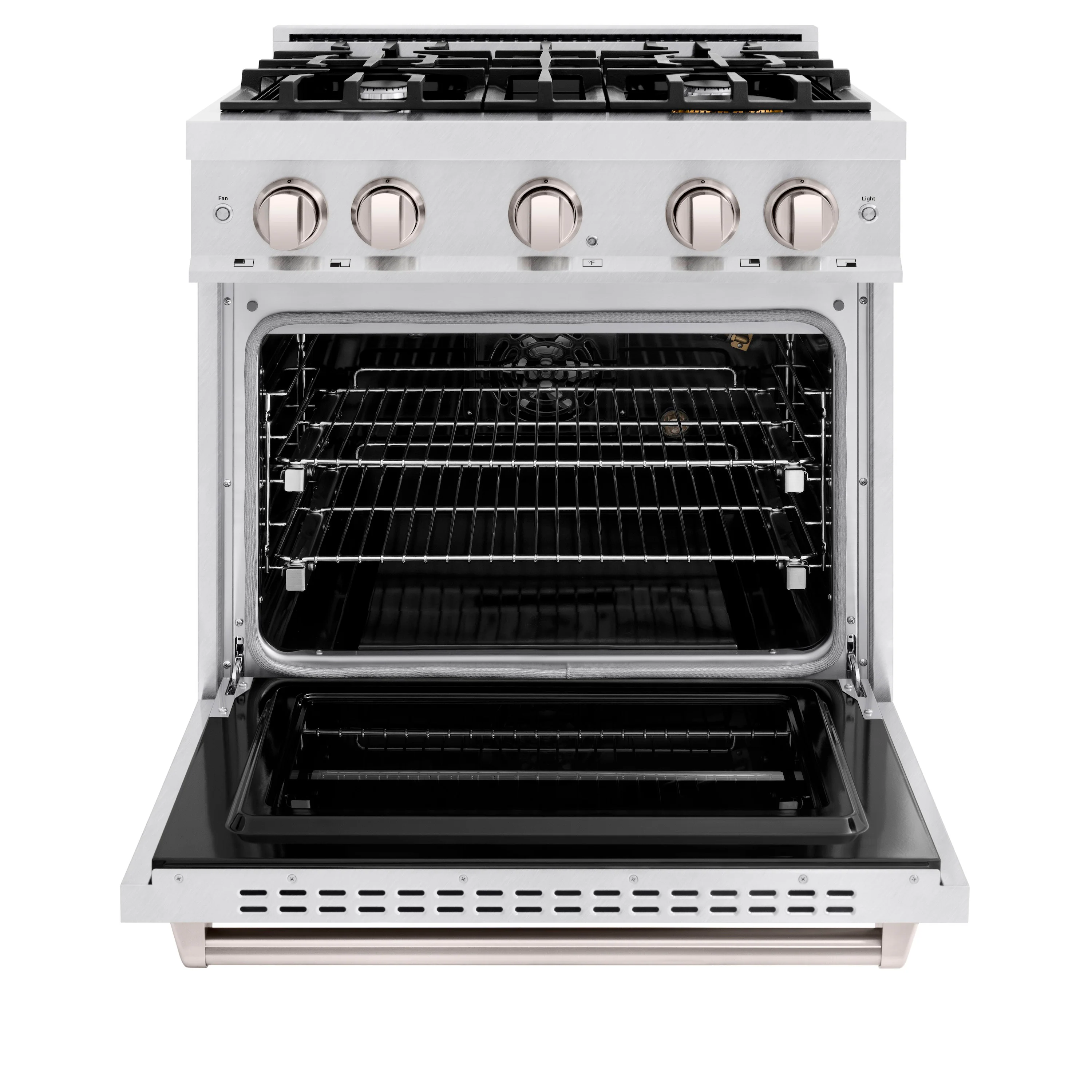 ZLINE 30 in. 4.2 cu. ft. Classic Gas Range with 4 Burner Cooktop and Convection Gas Oven in Satin Stainless Steel (CGRS-30) - Image 8