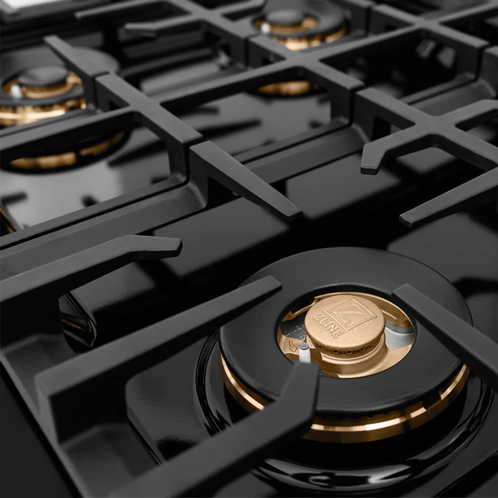 ZLINE 30 in. Classic Gas Rangetop with 4 Burner DuoPro™ Cooktop in Black Stainless Steel (PCRTB-30) - Image 3