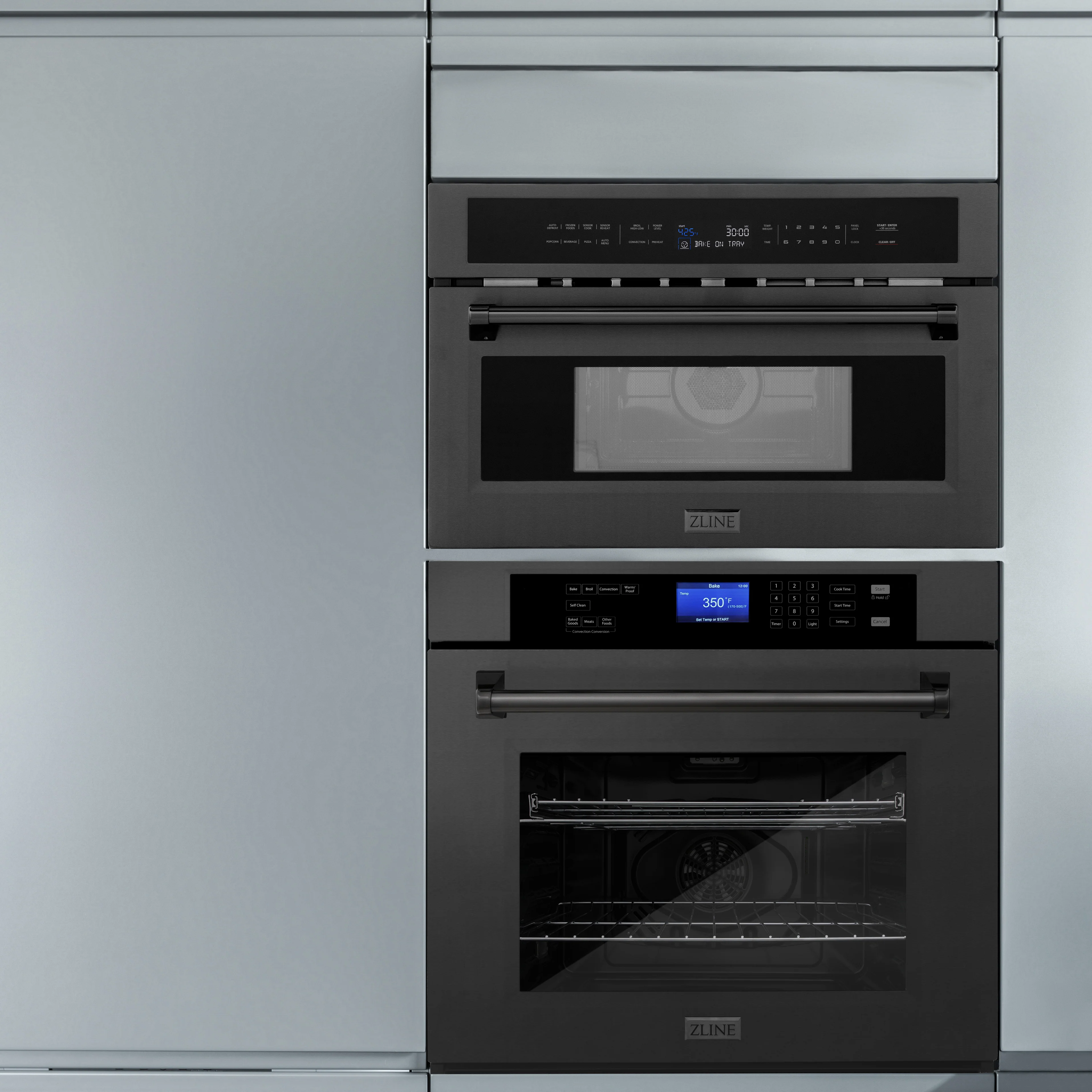 ZLINE 30” 1.6 cu ft. Built-in Convection Microwave Oven in Black Stainless Steel with Speed and Sensor Cooking (MWO-30-BS) - Image 9