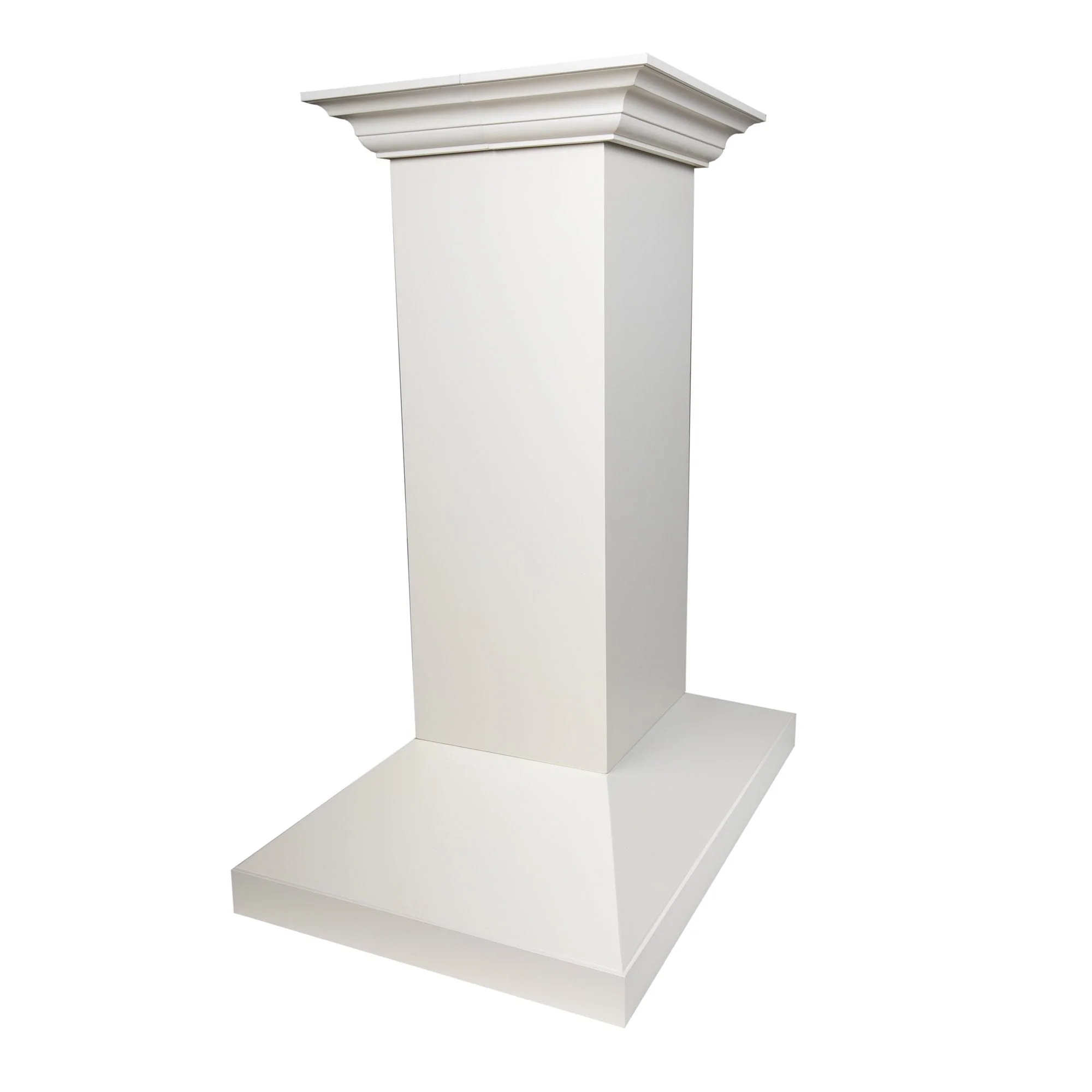 ZLINE 30" Convertible Vent Wooden Island Mount Range Hood in Cottage White (KBiTT-30)