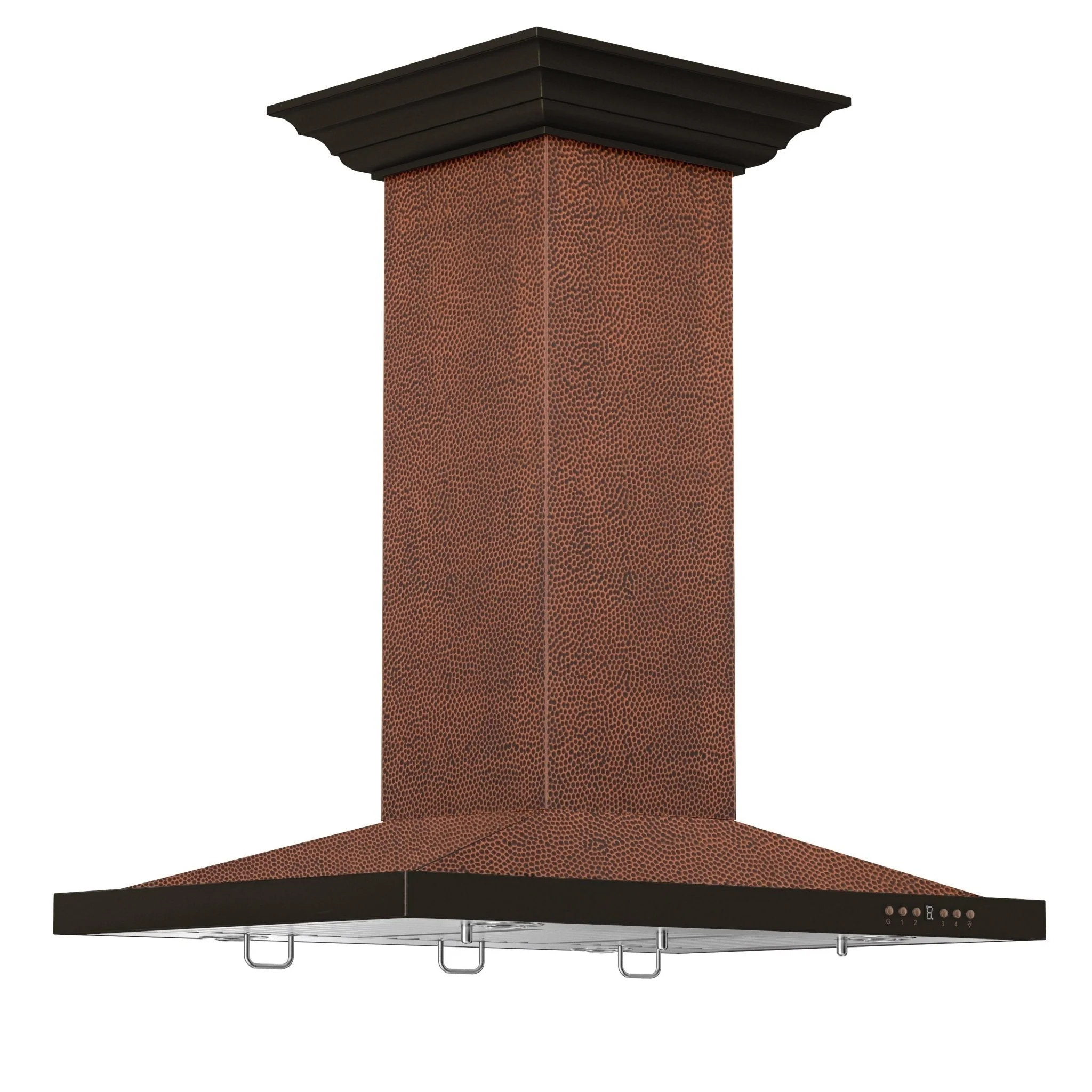 ZLINE 30 in. Designer Series Hand Hammered Copper Convertible Vent Island Mount Range Hood (8GL2Hi-30) - Image 3