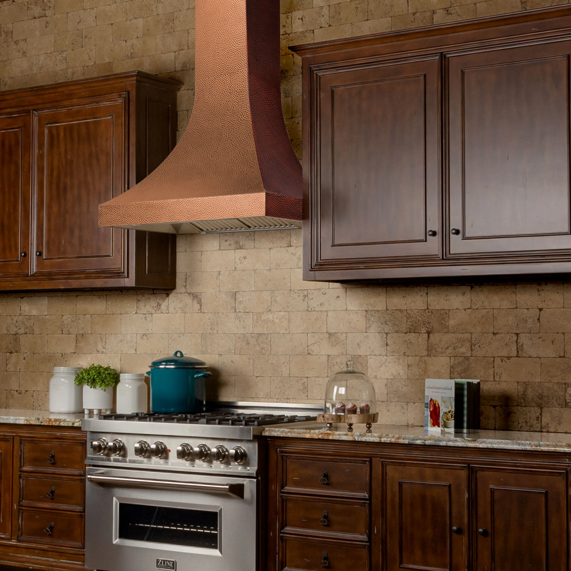 ZLINE 30" Designer Series Hand-Hammered Copper Finish Ducted Wall Range Hood (8632H-30) - Image 10