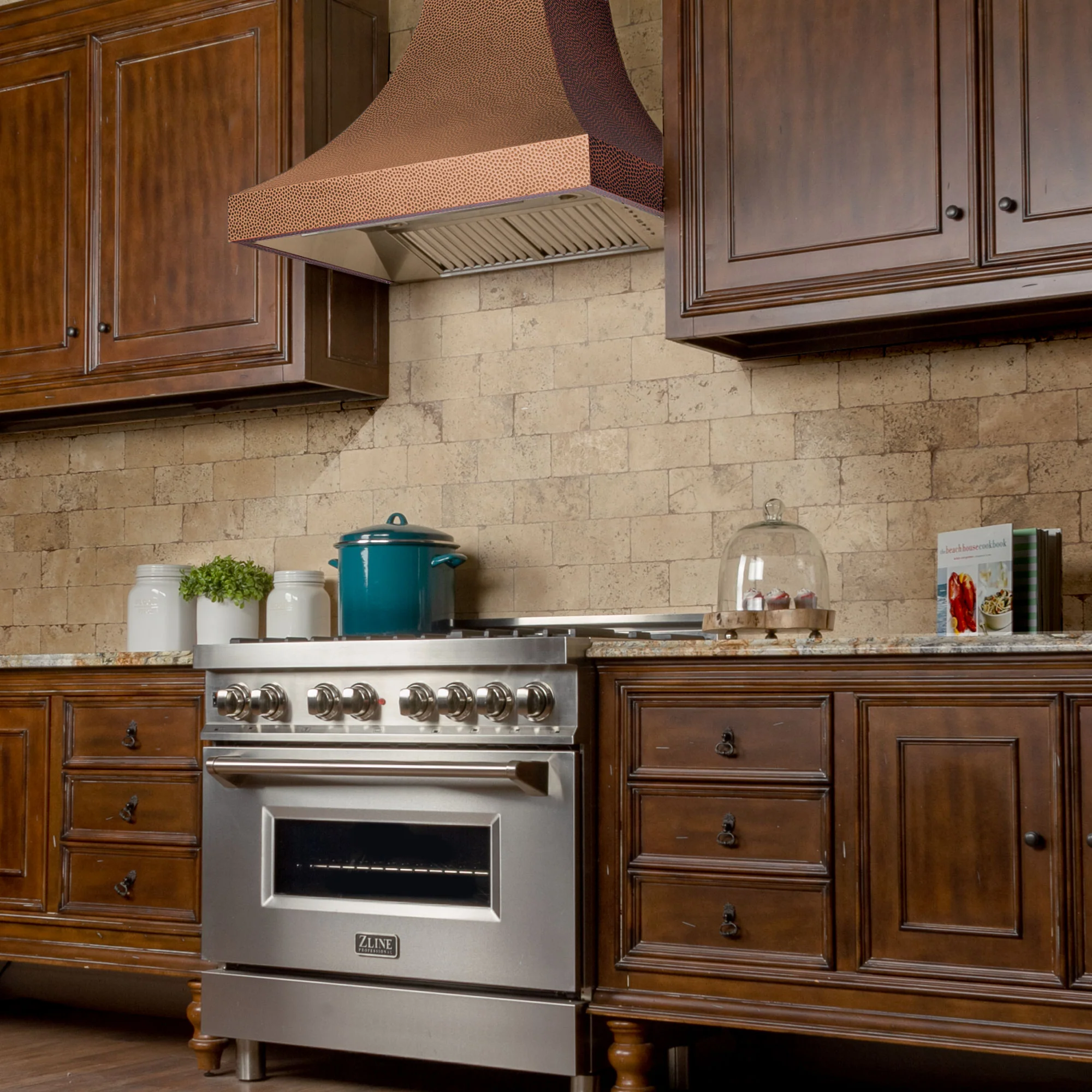 ZLINE 30" Designer Series Hand-Hammered Copper Finish Ducted Wall Range Hood (8632H-30) - Image 11