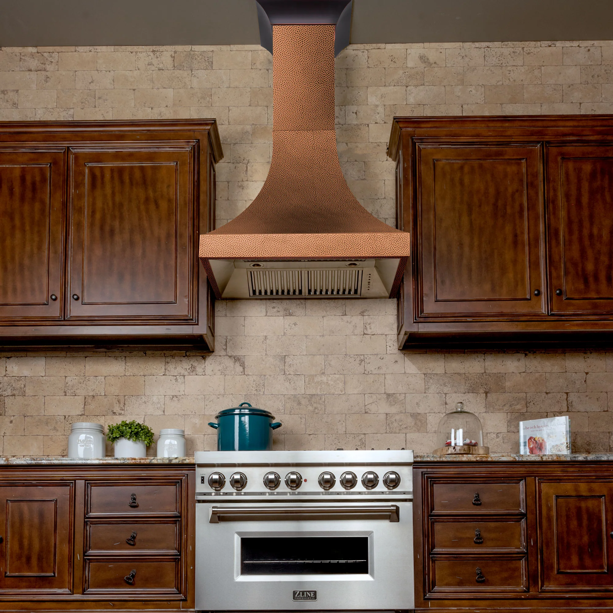 ZLINE 30" Designer Series Hand-Hammered Copper Finish Ducted Wall Range Hood (8632H-30) - Image 12