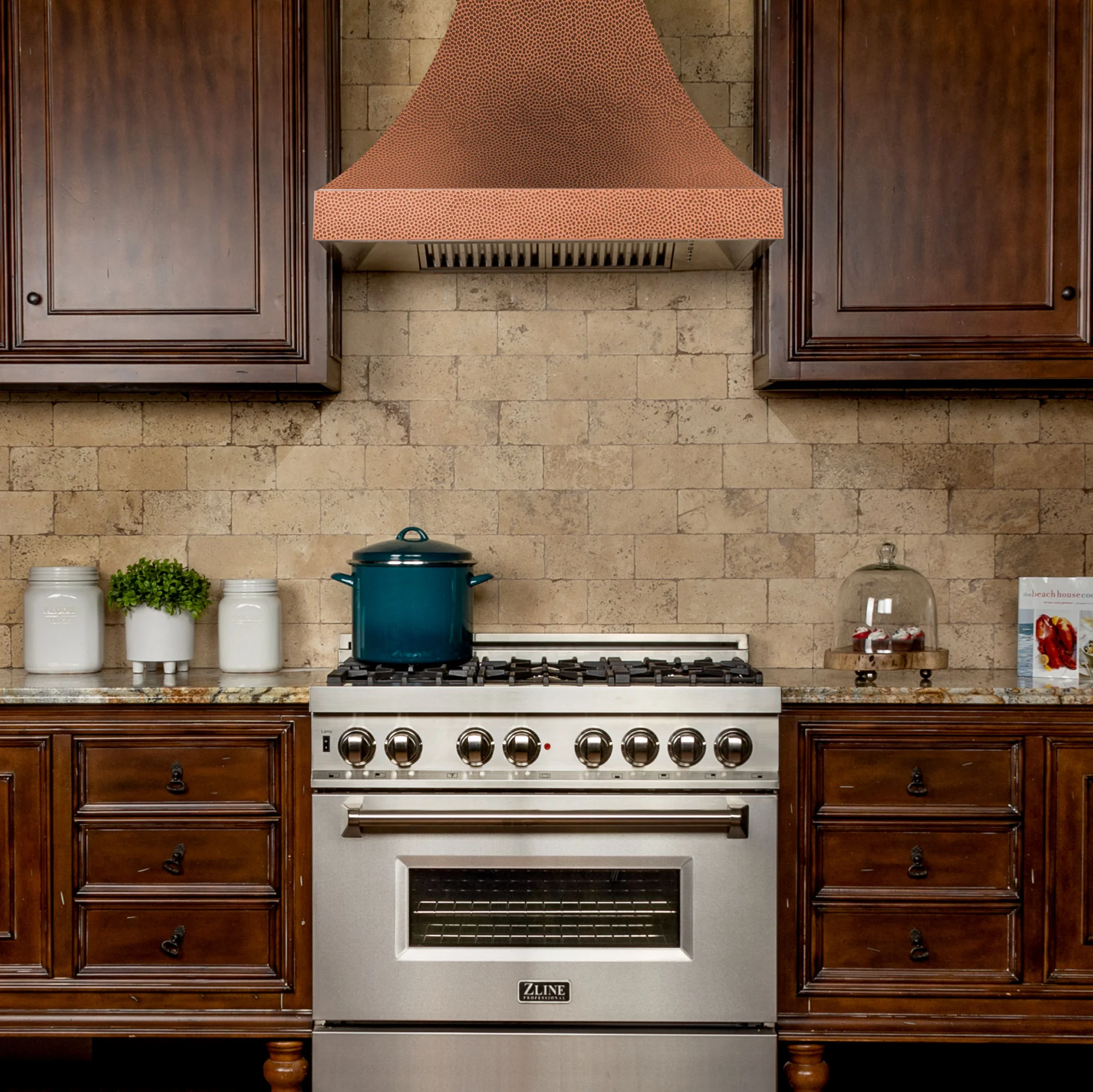 ZLINE 30" Designer Series Hand-Hammered Copper Finish Ducted Wall Range Hood (8632H-30) - Image 3