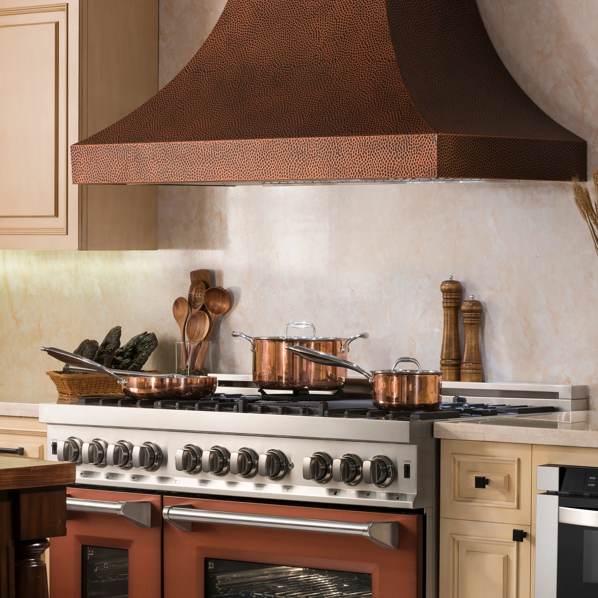 ZLINE 30" Designer Series Hand-Hammered Copper Finish Ducted Wall Range Hood (8632H-30) - Image 8