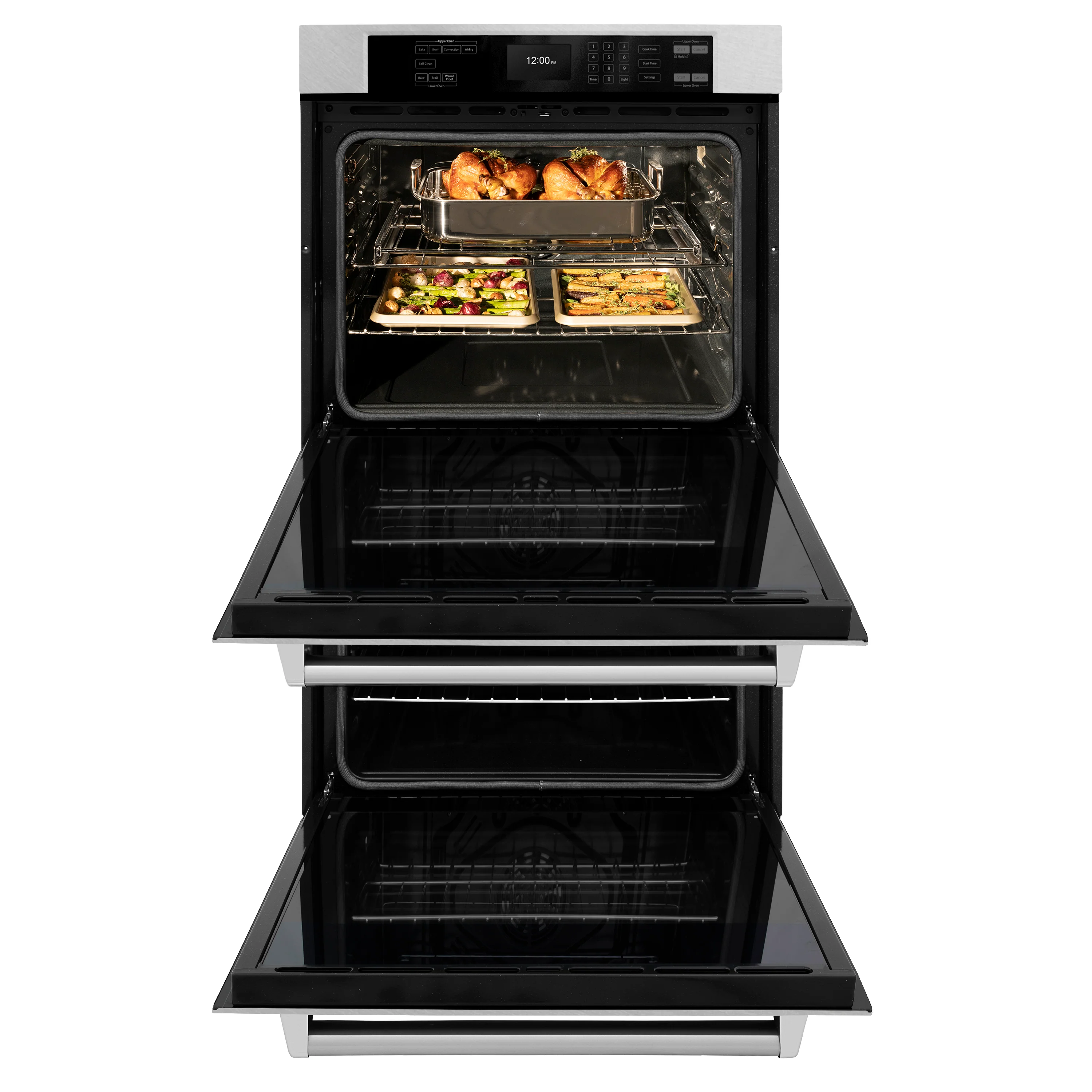 ZLINE 30 in. Professional True Convection Double Wall Oven with Air Fry and Self Clean in Satin Stainless Steel (WADS-30) - Image 6