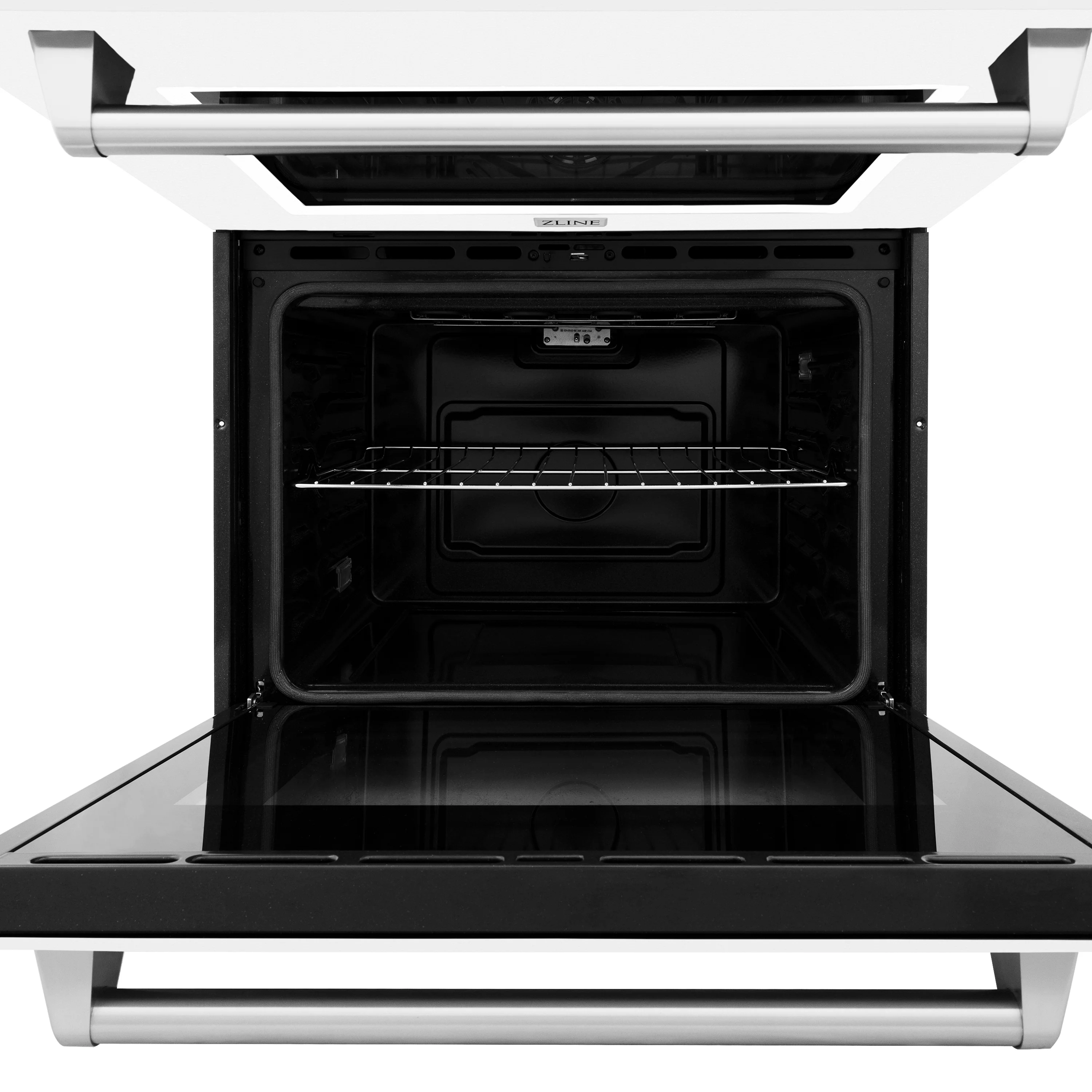 ZLINE 30 in. Professional True Convection Double Wall Oven with Air Fry and Self Clean in Stainless Steel with White Matte Doors (WAD-WM-30) - Image 7