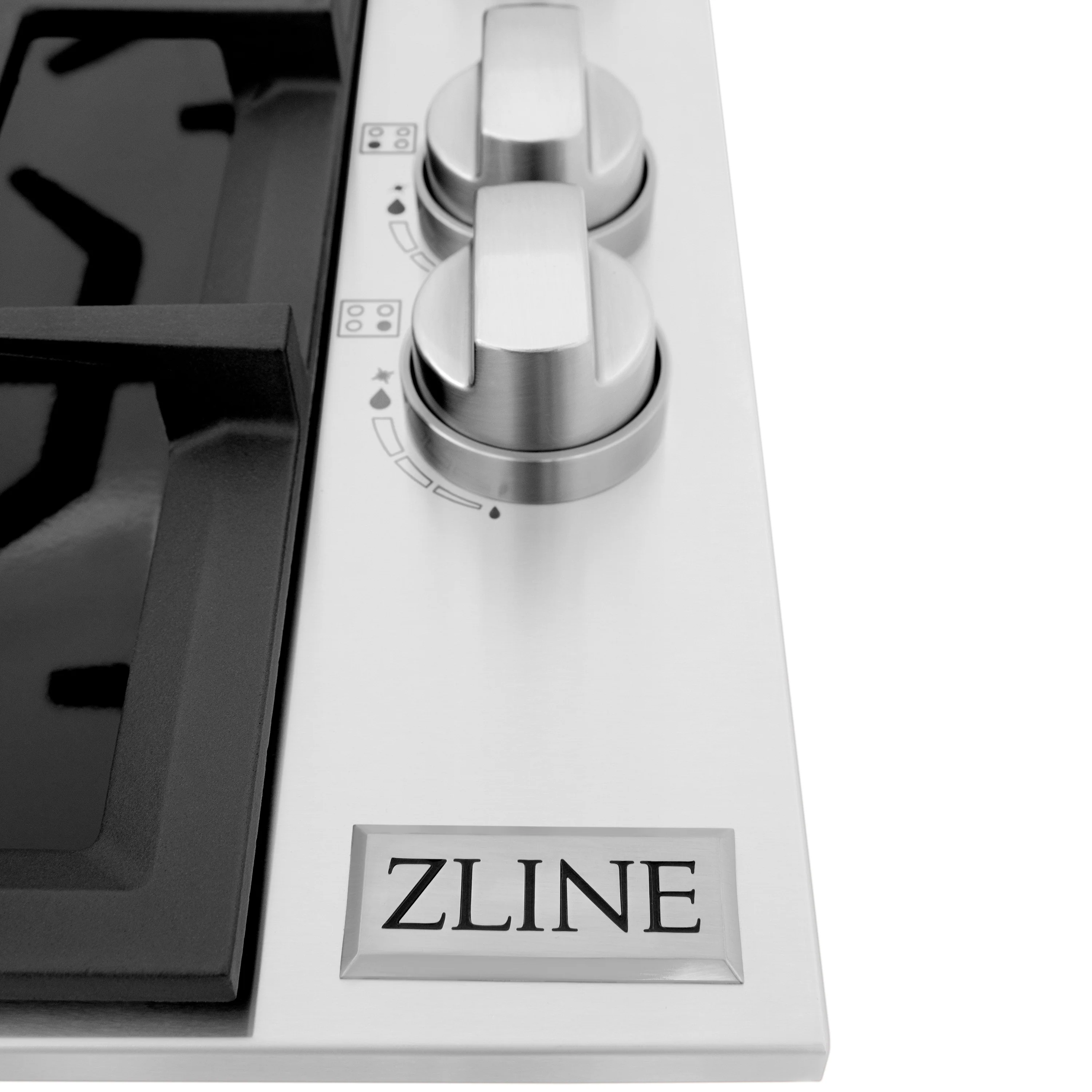 ZLINE 30" Gas Cooktop with 4 Gas Brass Burners and Black Porcelain Top (RC-BR-30-PBT) - Image 5