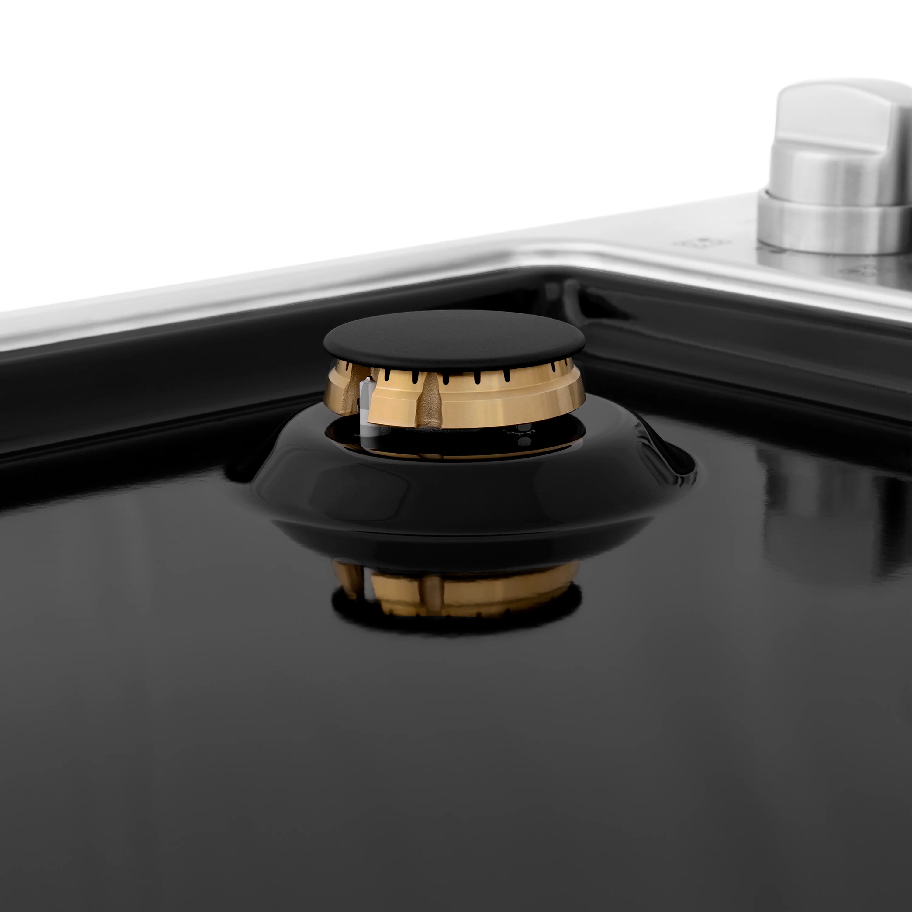 ZLINE 30" Gas Cooktop with 4 Gas Brass Burners and Black Porcelain Top (RC-BR-30-PBT) - Image 7