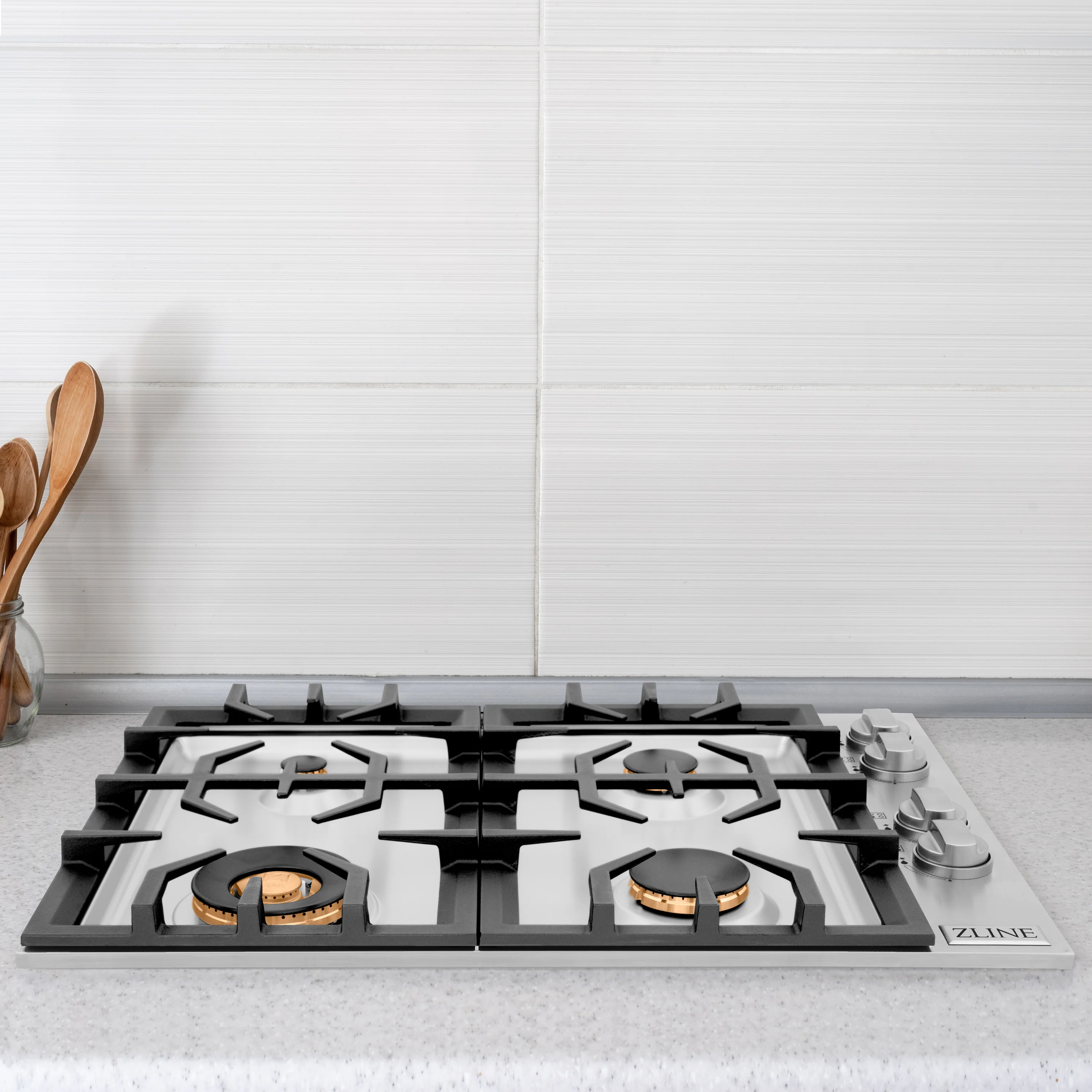 ZLINE 30" Gas Cooktop with 4 Gas Brass Burners (RC-BR-30) - Image 12