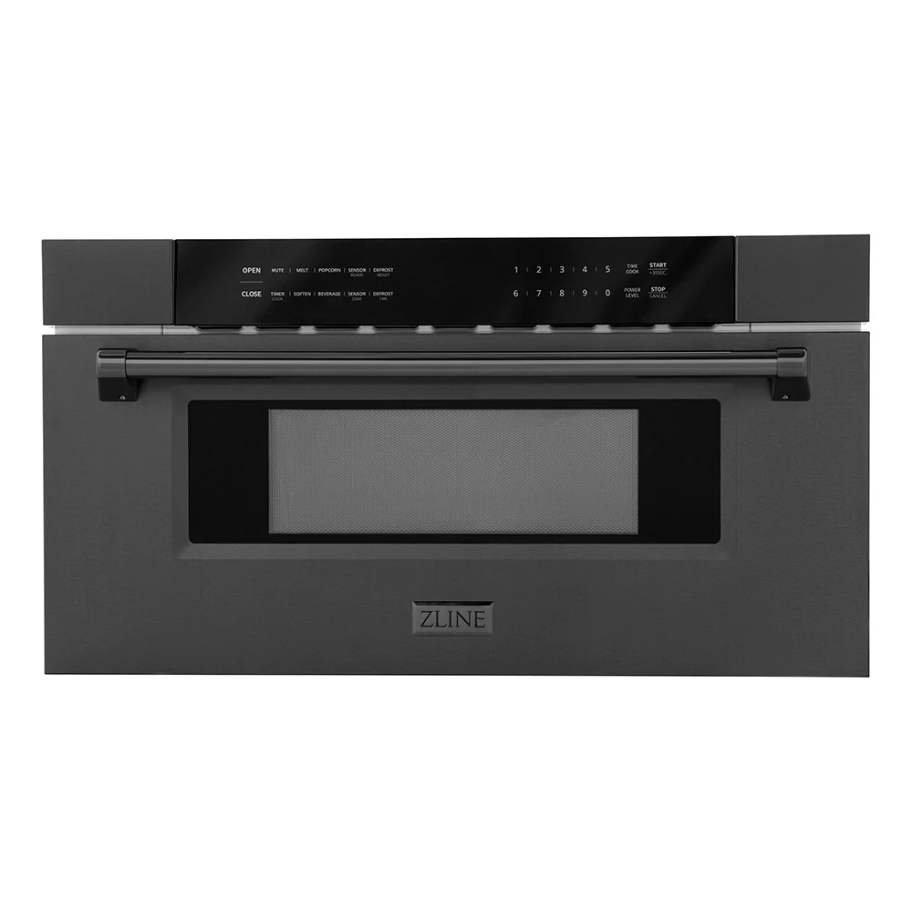 ZLINE 30 in. 1.2 cu. ft. Built-in Microwave Drawer in Black Stainless Steel, Open Box-Great Condition