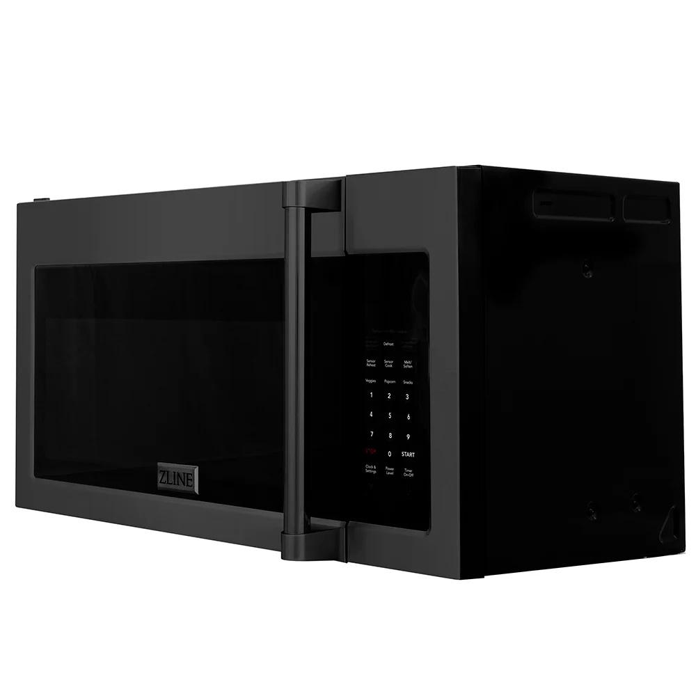 ZLINE 30 in. 1.5 cu. ft. Over-The-Range Convection Microwave Oven in Black Stainless Steel with Traditional Handle and Sensor Cooking, Open Box-Great Condition - Image 3