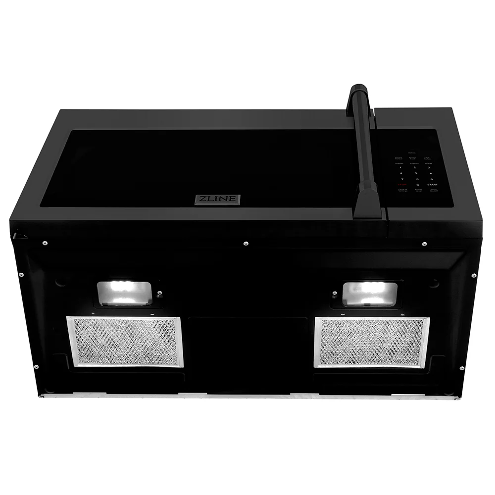 ZLINE 30 in. 1.5 cu. ft. Over-The-Range Convection Microwave Oven in Black Stainless Steel with Traditional Handle and Sensor Cooking, Open Box-Great Condition - Image 4