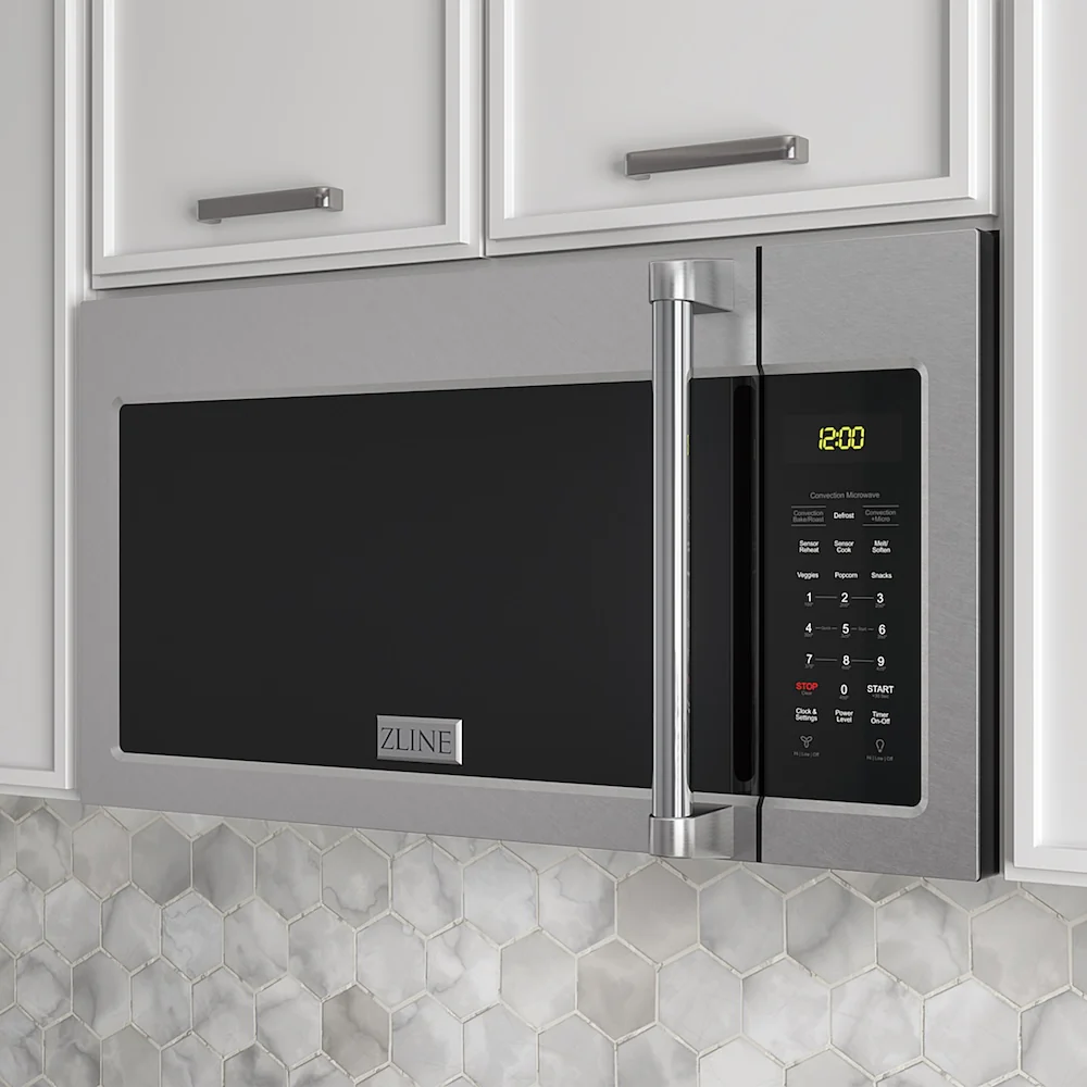 ZLINE 30 in. 1.5 cu. ft. Over-The-Range Convection Microwave Oven in Satin Stainless Steel with Traditional Handle and Sensor Cooking, Open Box-Great Condition - Image 14