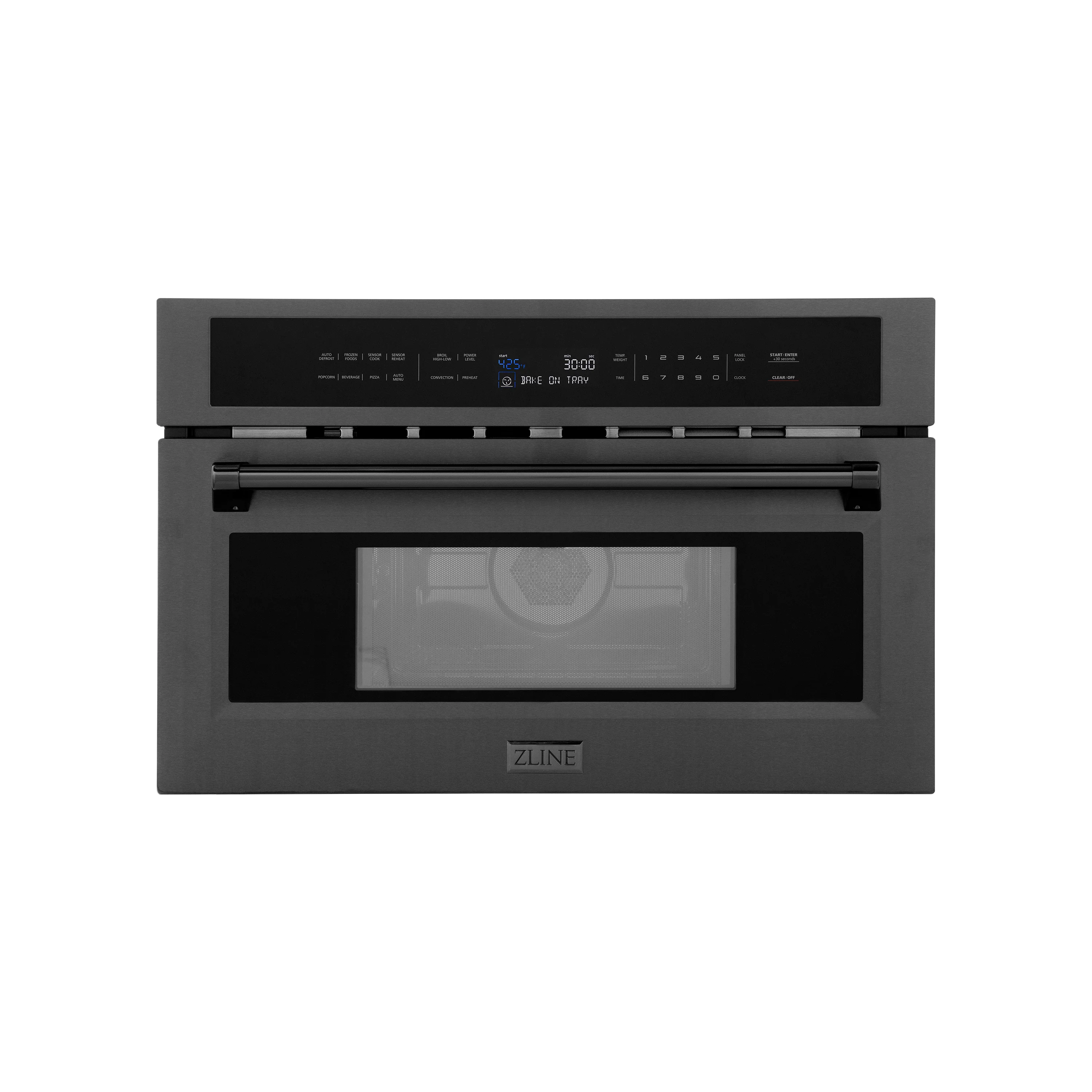 ZLINE 30 in. 1.6 cu ft. Built-in Convection Microwave Oven in Black Stainless Steel with Speed and Sensor Cooking, Open Box-Great Condition - Image 3